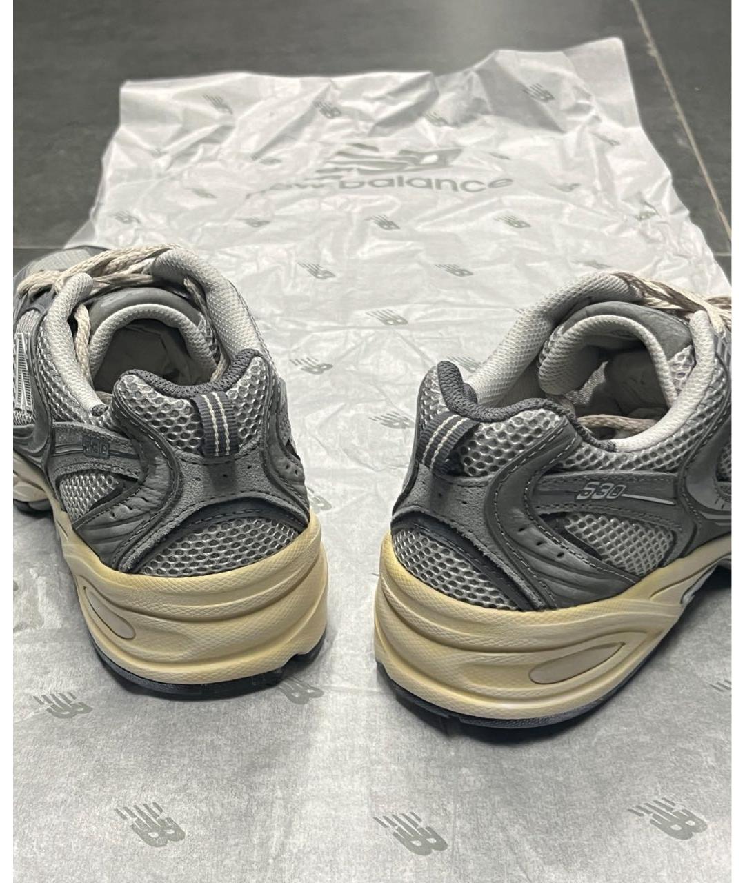 NEW BALANCE Серые низкие кроссовки / кеды, фото 6