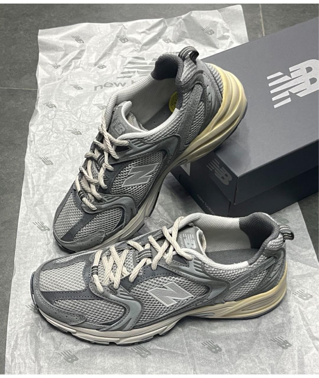 NEW BALANCE Серые низкие кроссовки / кеды, фото 8