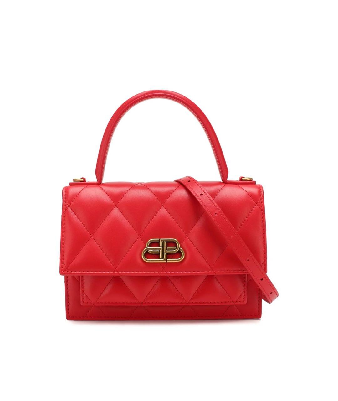BALENCIAGA Красная кожаная сумка через плечо, фото 1