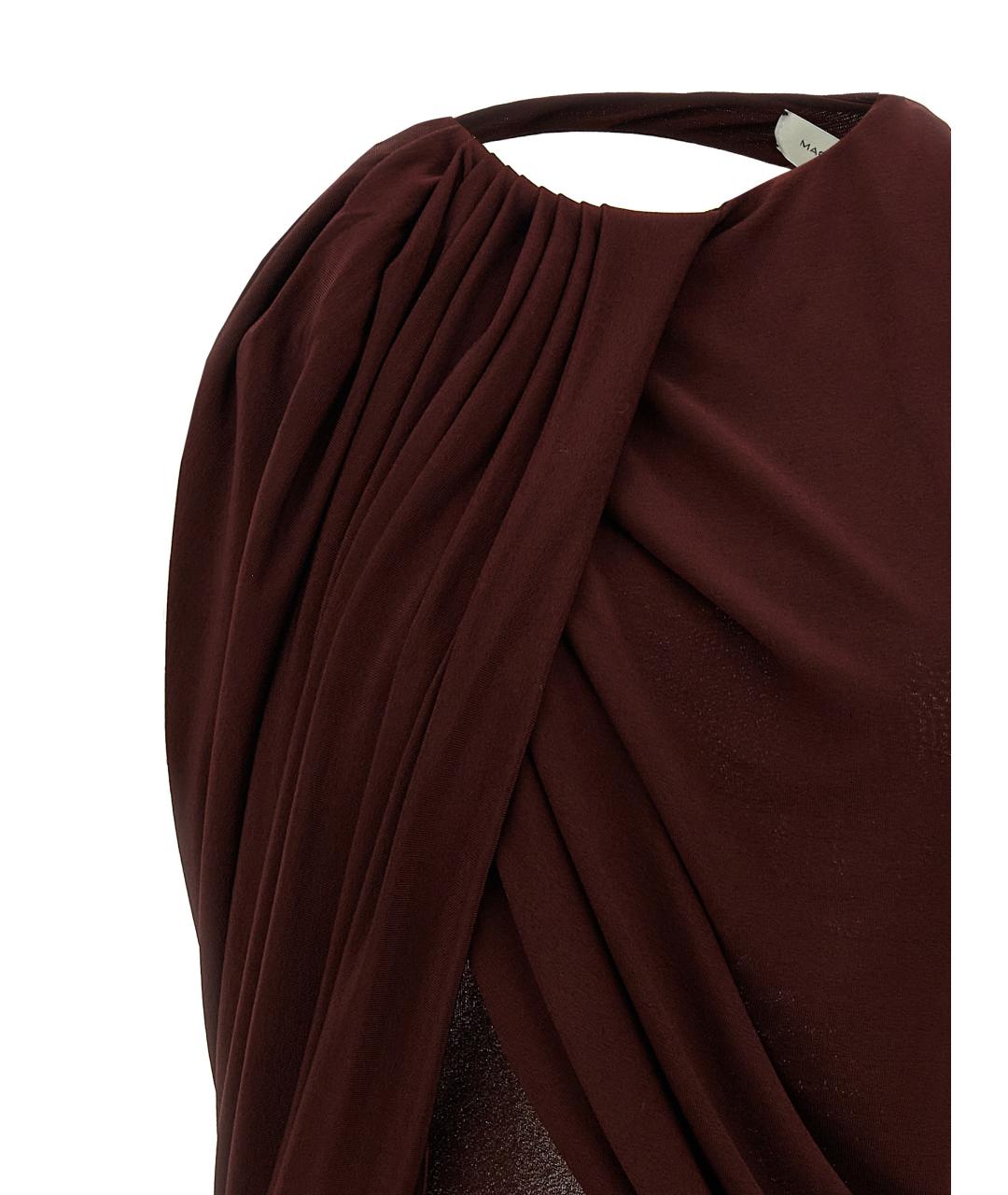 MAGDA BUTRYM Бордовое вискозное коктейльное платье, фото 3