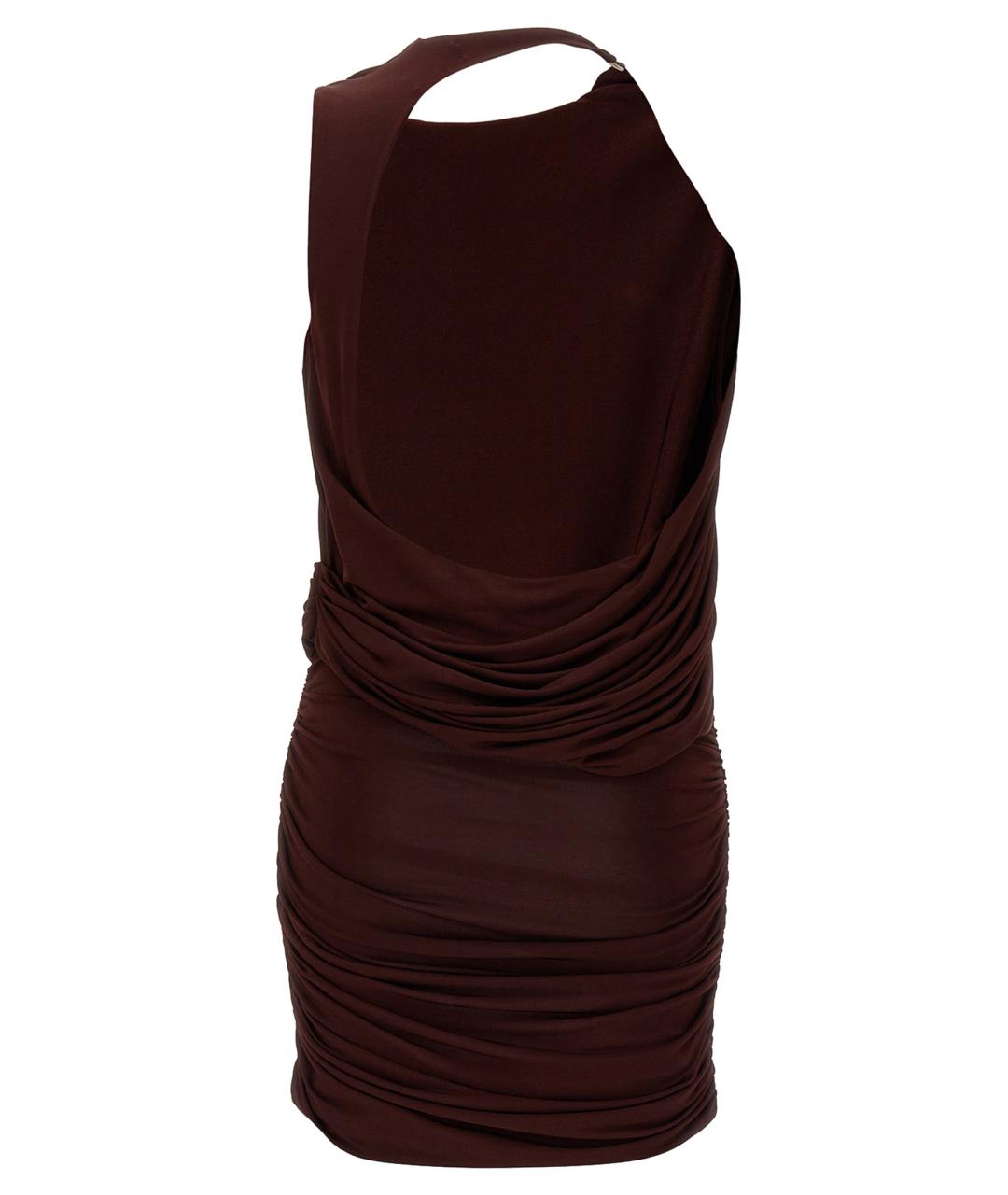 MAGDA BUTRYM Бордовое вискозное коктейльное платье, фото 2