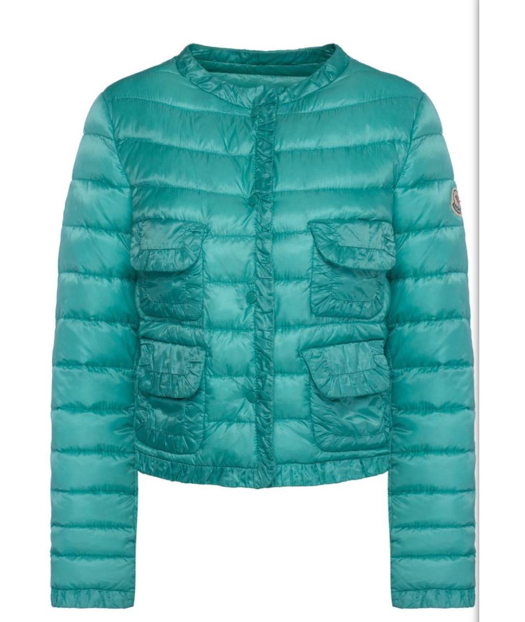 MONCLER Бирюзовый пуховик, фото 1