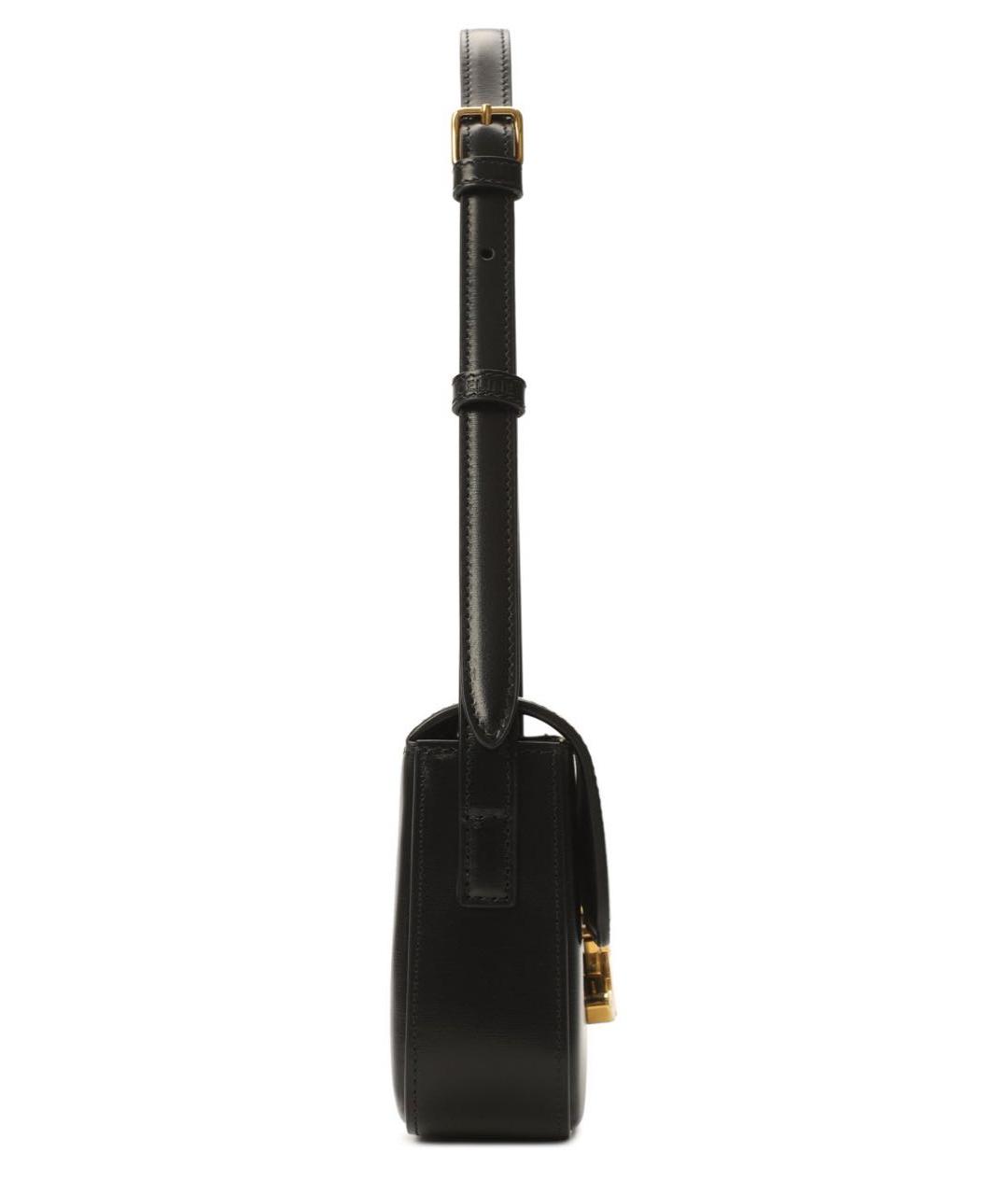 CELINE Черная кожаная сумка с короткими ручками, фото 4