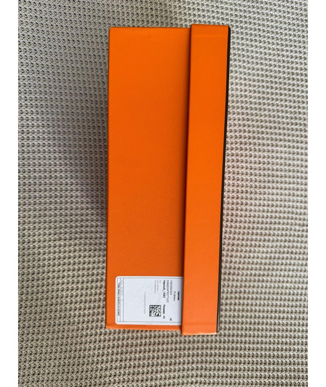 HERMES Черные кожаные лоферы, фото 7