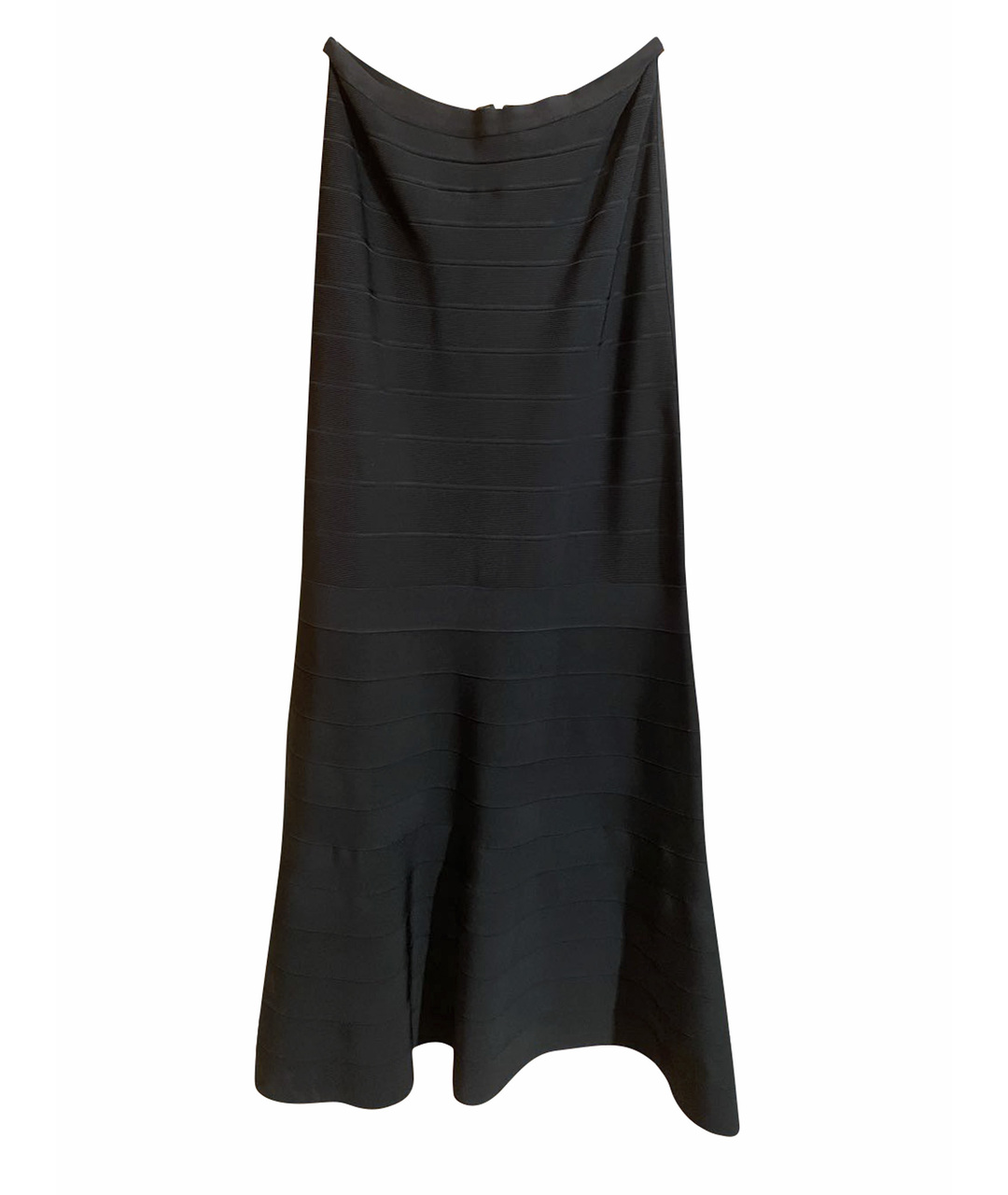 HERVE LEGER Черная вискозная юбка макси, фото 1