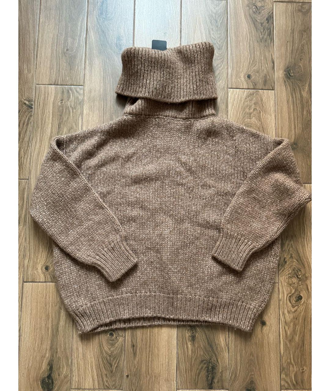 DOLCE&GABBANA Коричневый шерстяной джемпер / свитер, фото 4