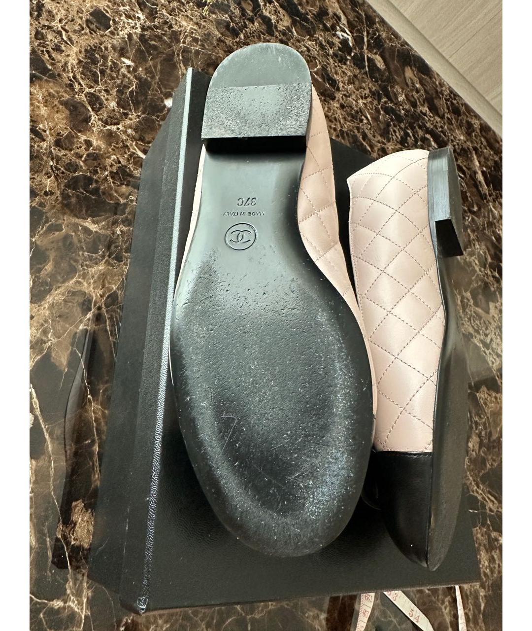 CHANEL Розовые кожаные балетки, фото 6