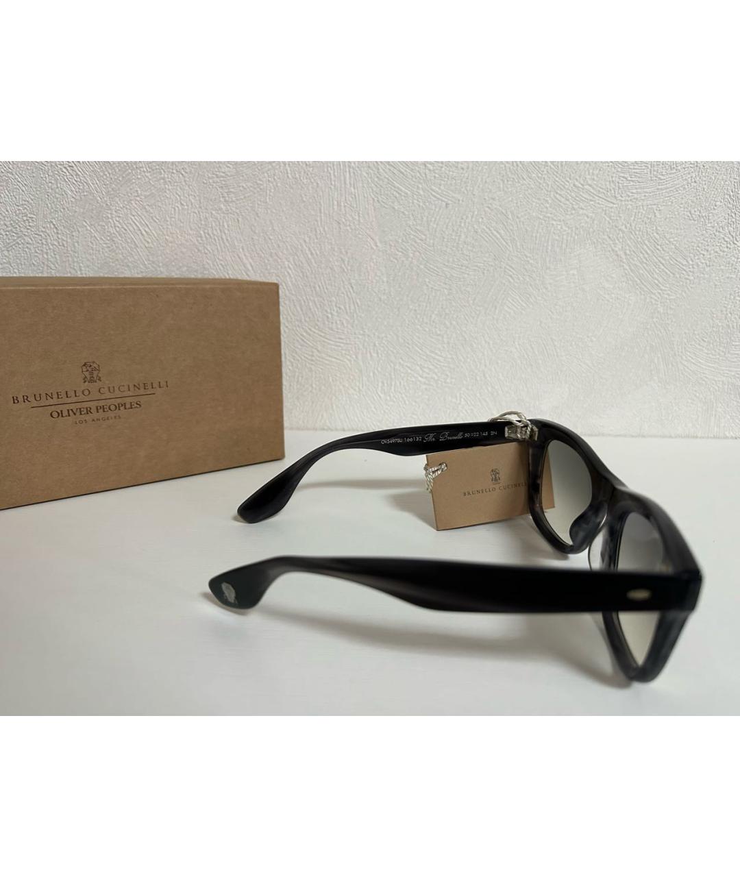 BRUNELLO CUCINELLI Черные солнцезащитные очки, фото 2