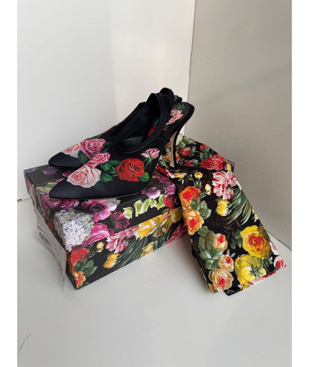 DOLCE&GABBANA Мульти текстильные туфли, фото 5
