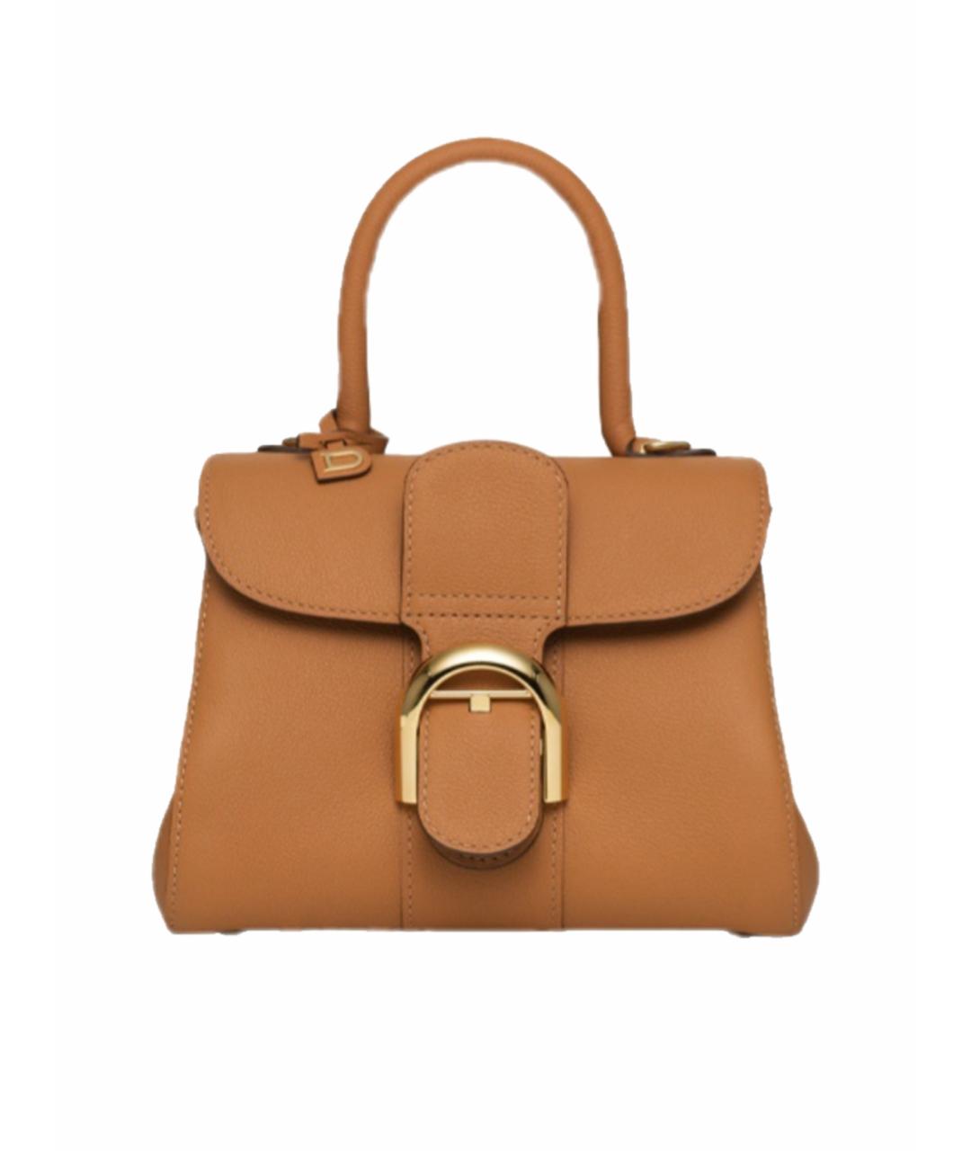 DELVAUX Коричневая кожаная сумка с короткими ручками, фото 1