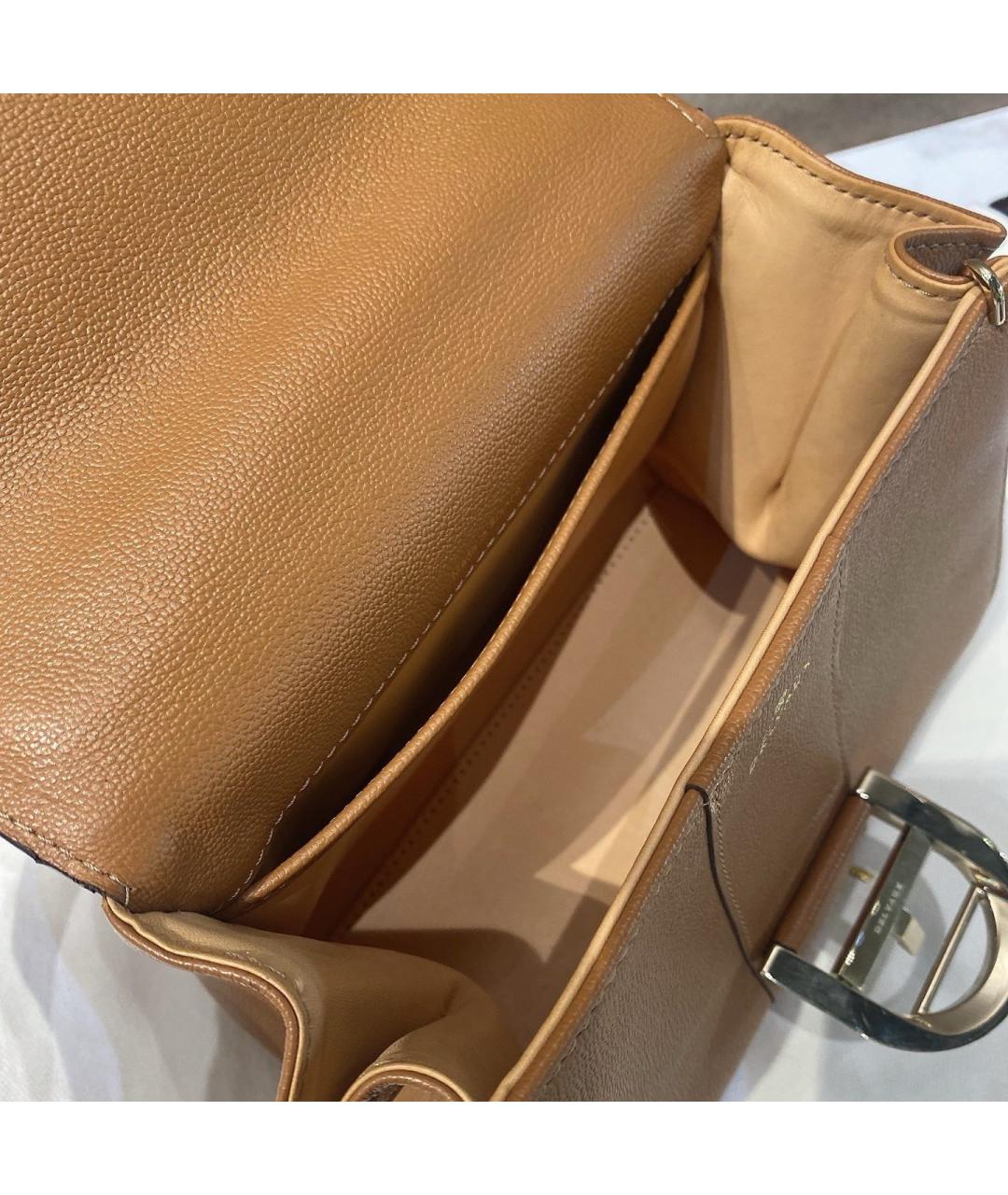 DELVAUX Коричневая кожаная сумка с короткими ручками, фото 5