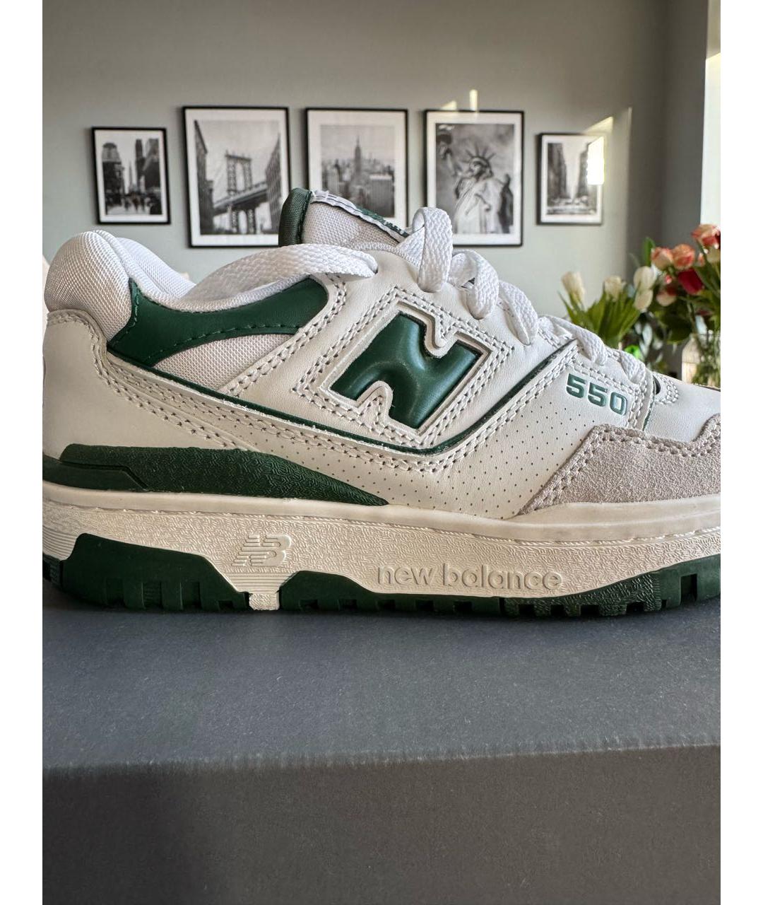 NEW BALANCE Белые кожаные кроссовки, фото 7