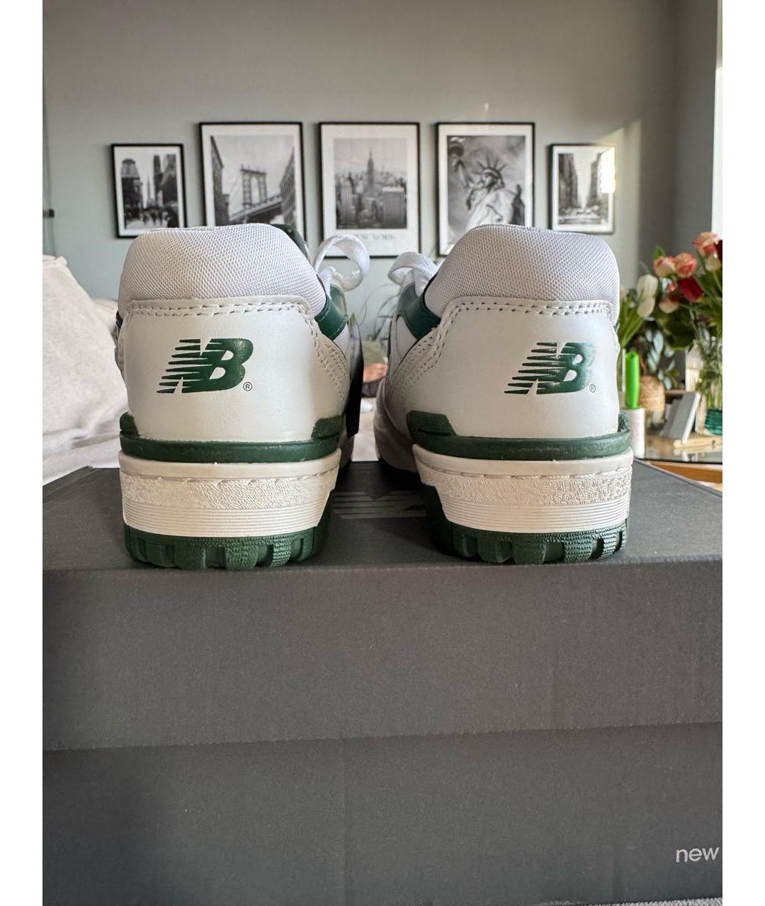 NEW BALANCE Белые кожаные кроссовки, фото 4