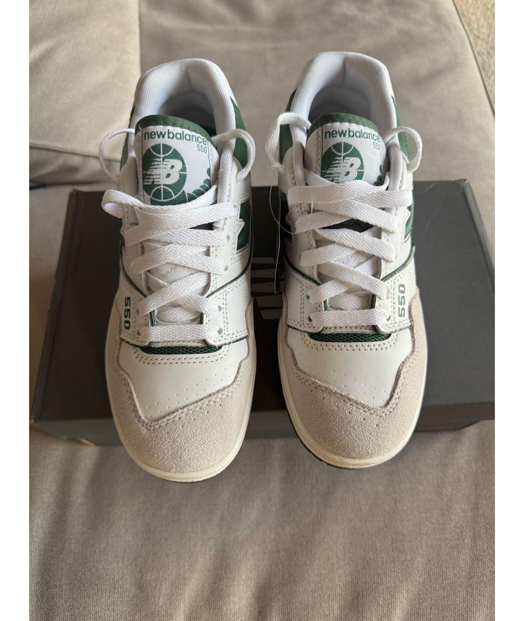 NEW BALANCE Белые кожаные кроссовки, фото 2