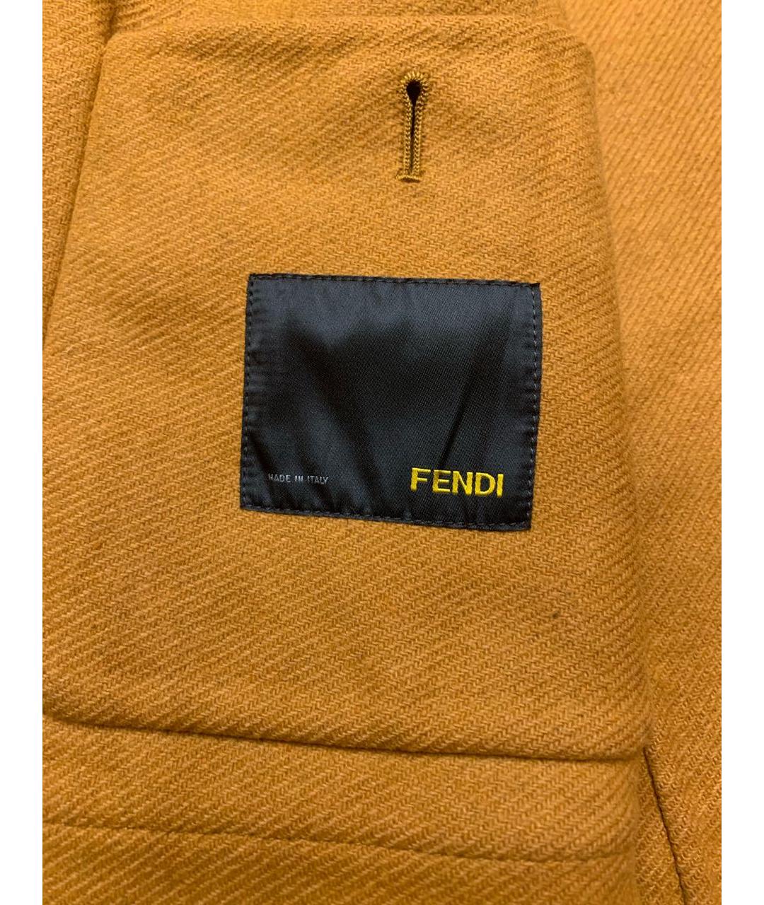 FENDI Серое кашемировое пальто, фото 3