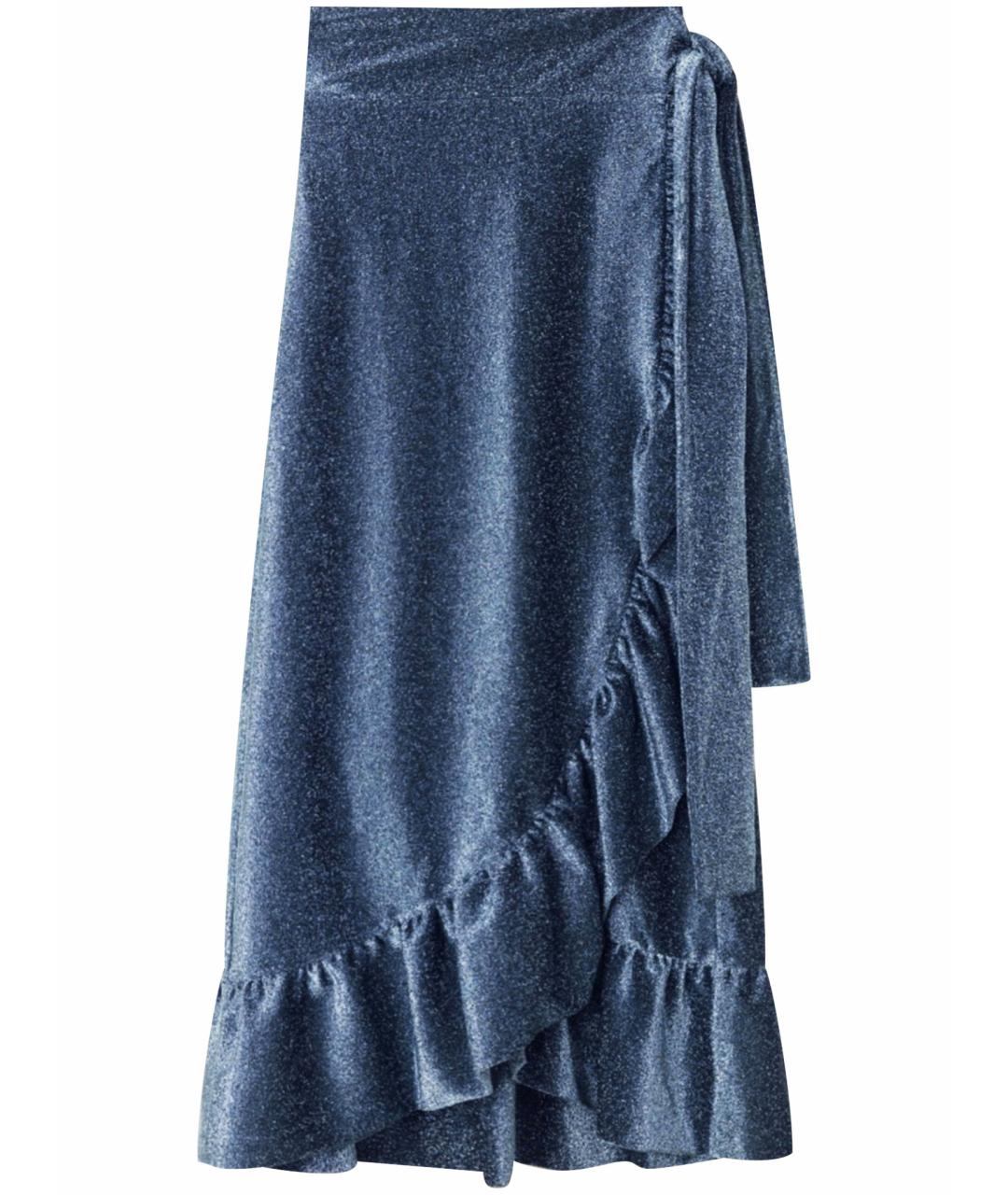 GANNI Синяя юбка миди, фото 1