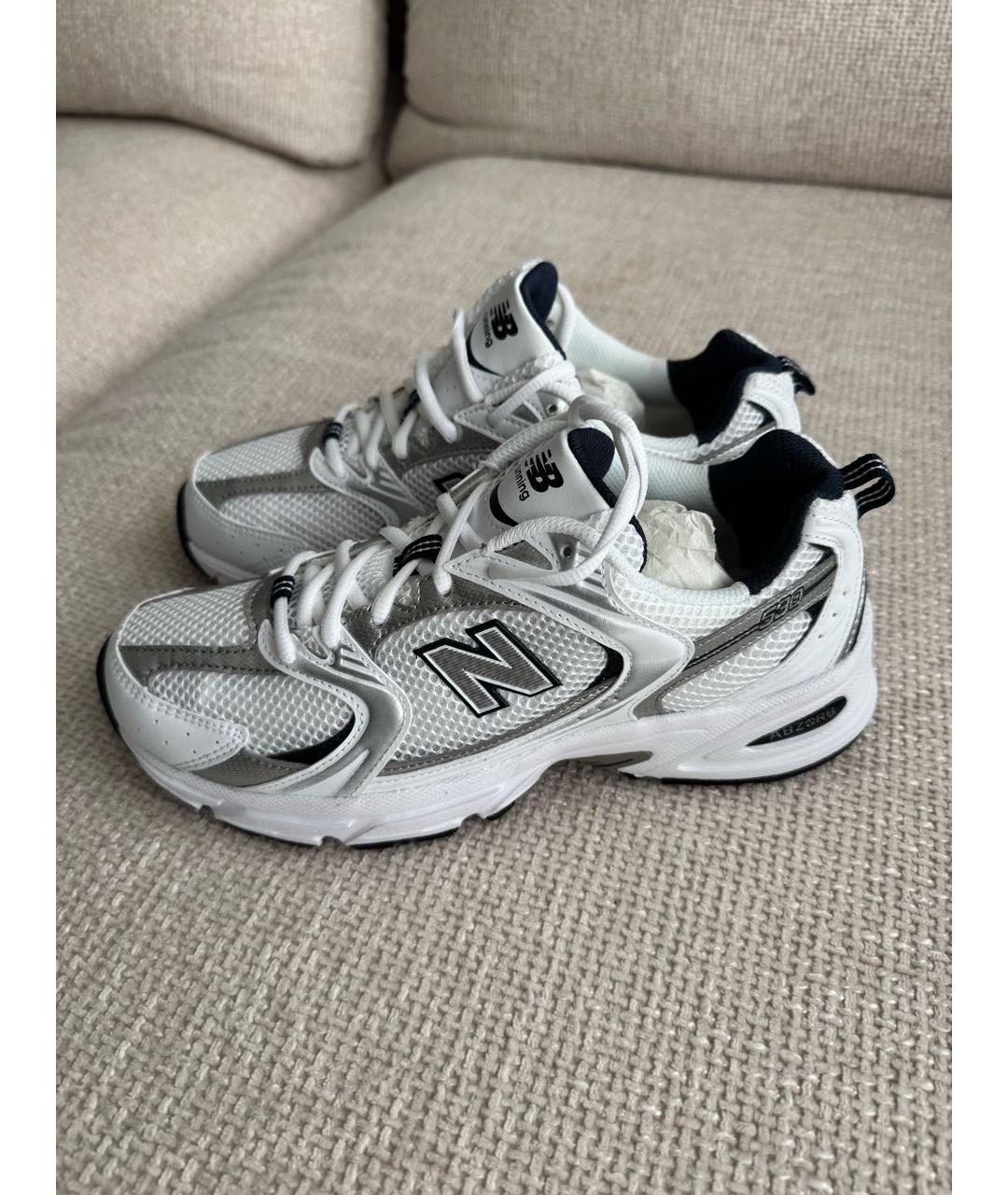 NEW BALANCE Белые текстильные кроссовки, фото 3