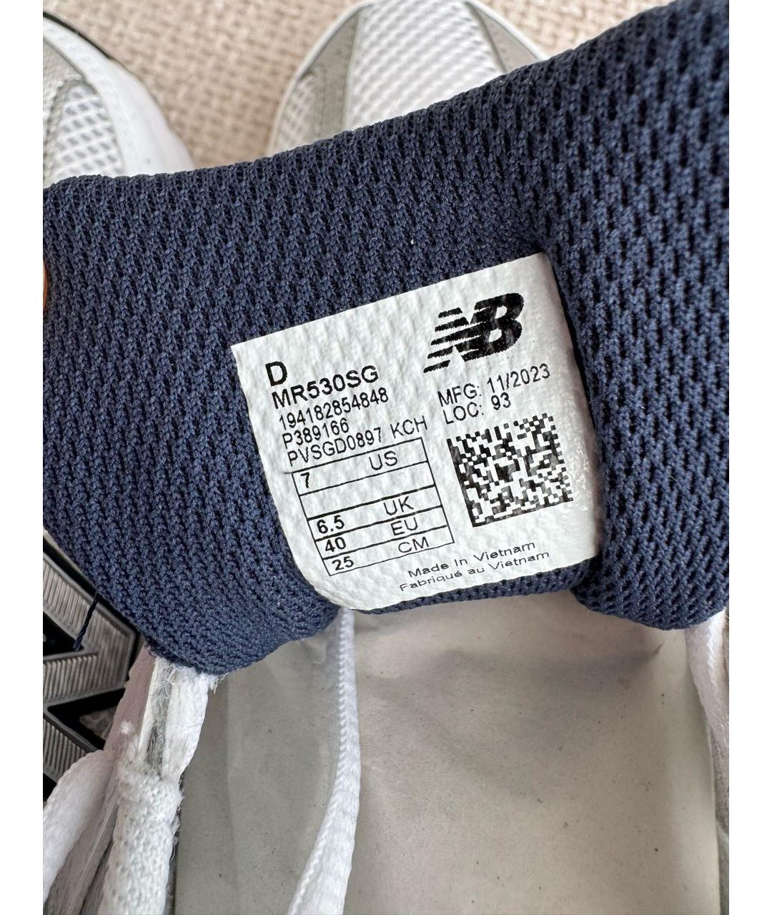 NEW BALANCE Белые текстильные кроссовки, фото 7