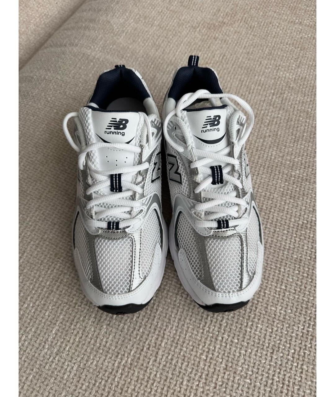 NEW BALANCE Белые текстильные кроссовки, фото 5