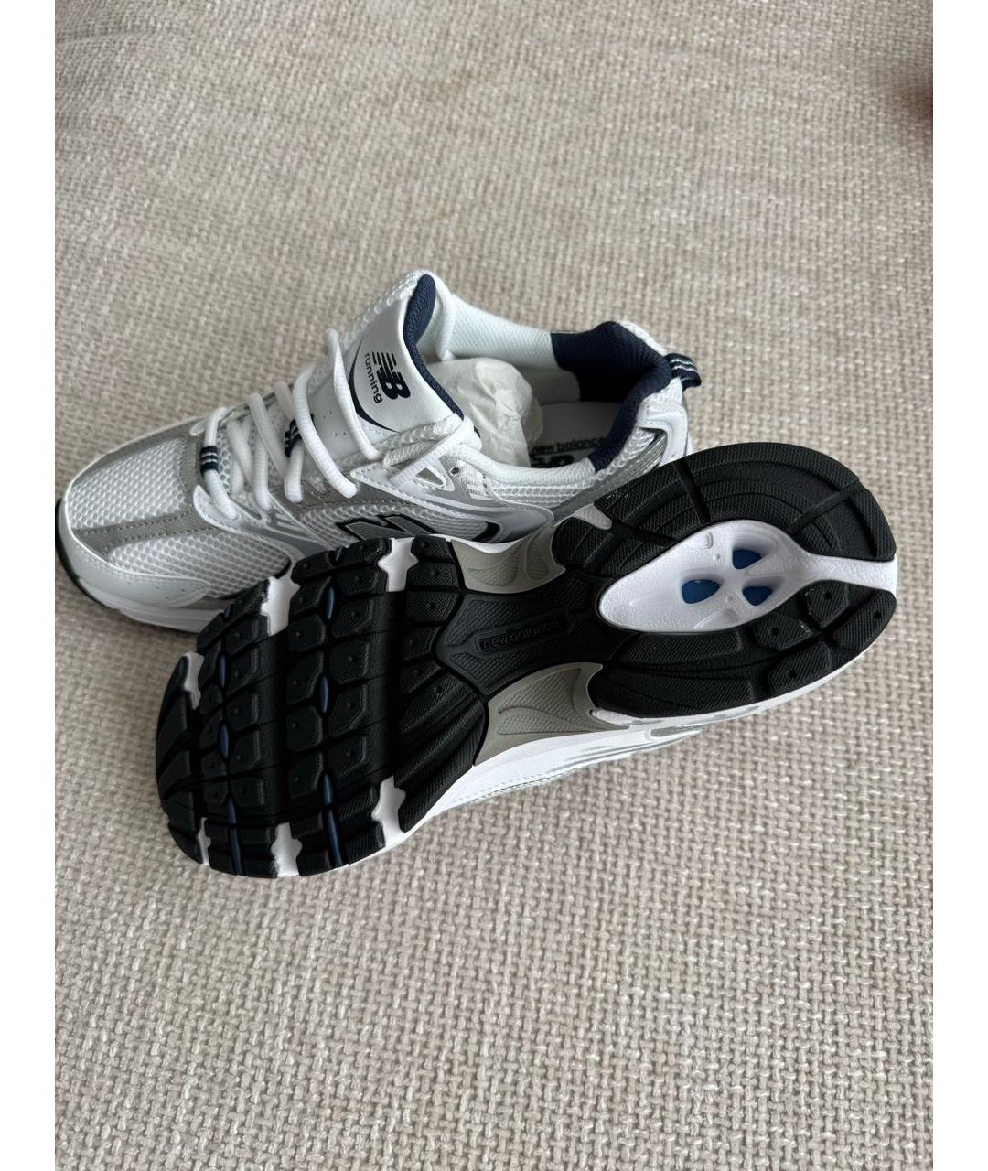 NEW BALANCE Белые текстильные кроссовки, фото 6