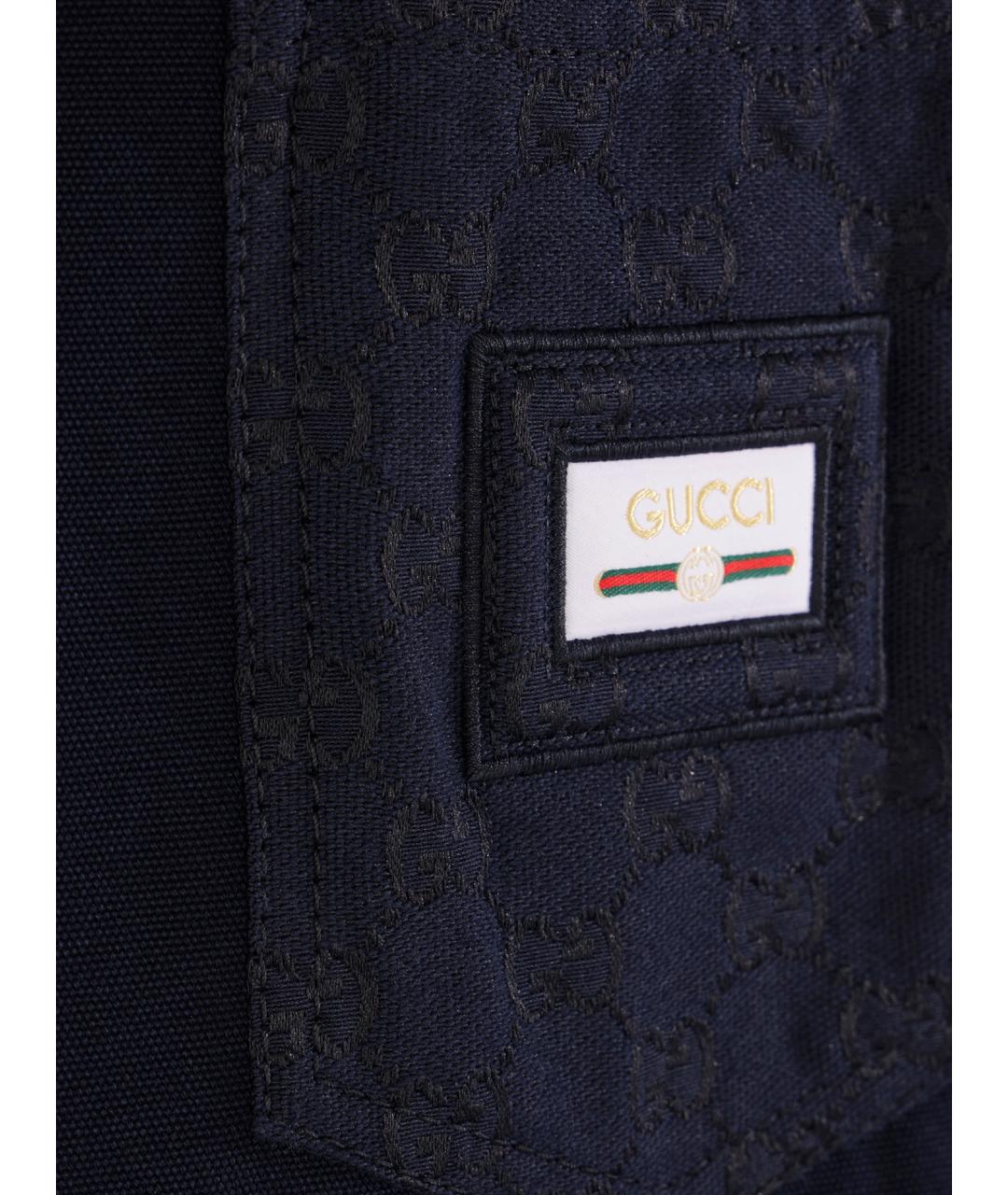 GUCCI Темно-синий хлопковый пиджак, фото 3