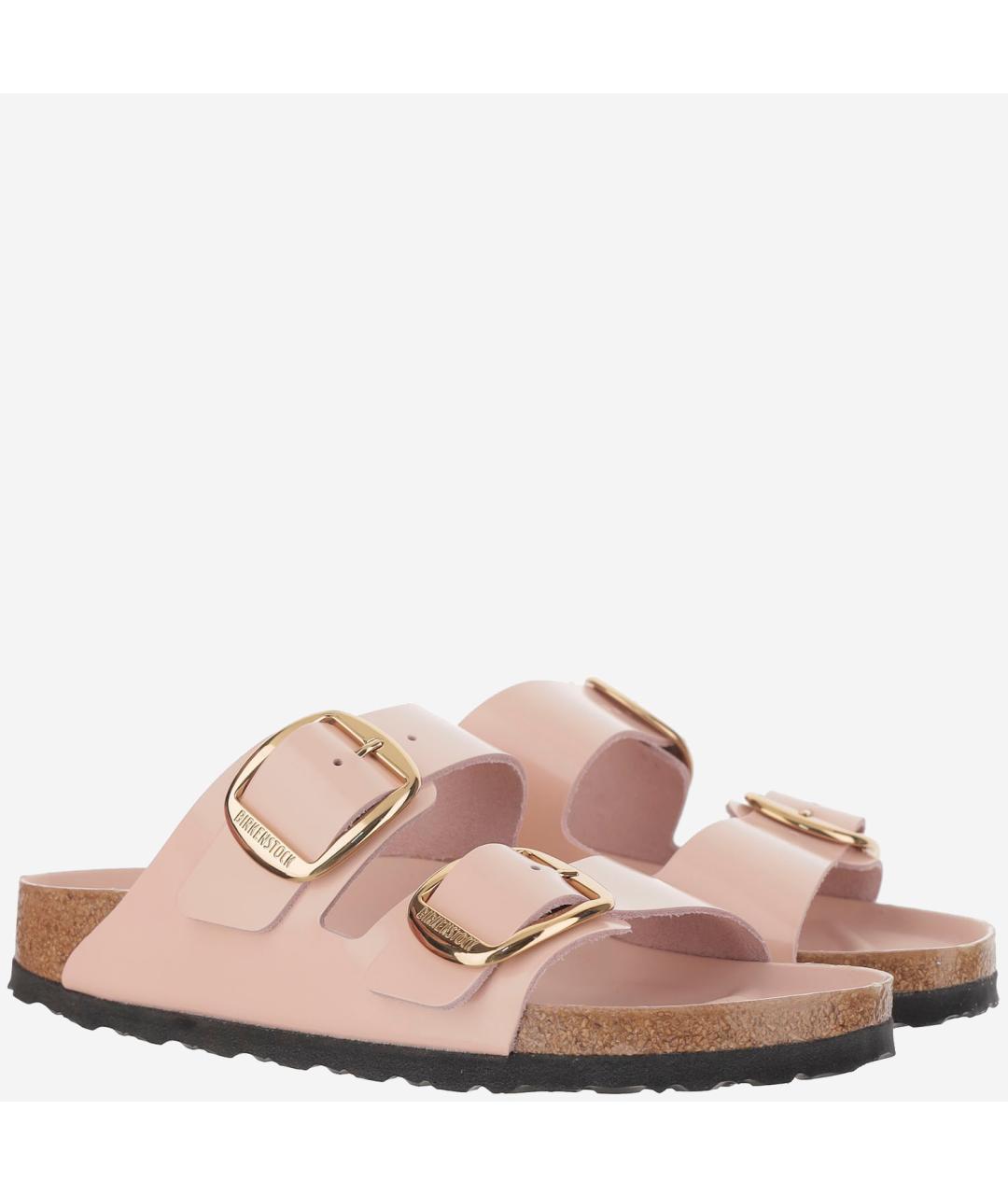 BIRKENSTOCK Розовые кожаные шлепанцы, фото 3