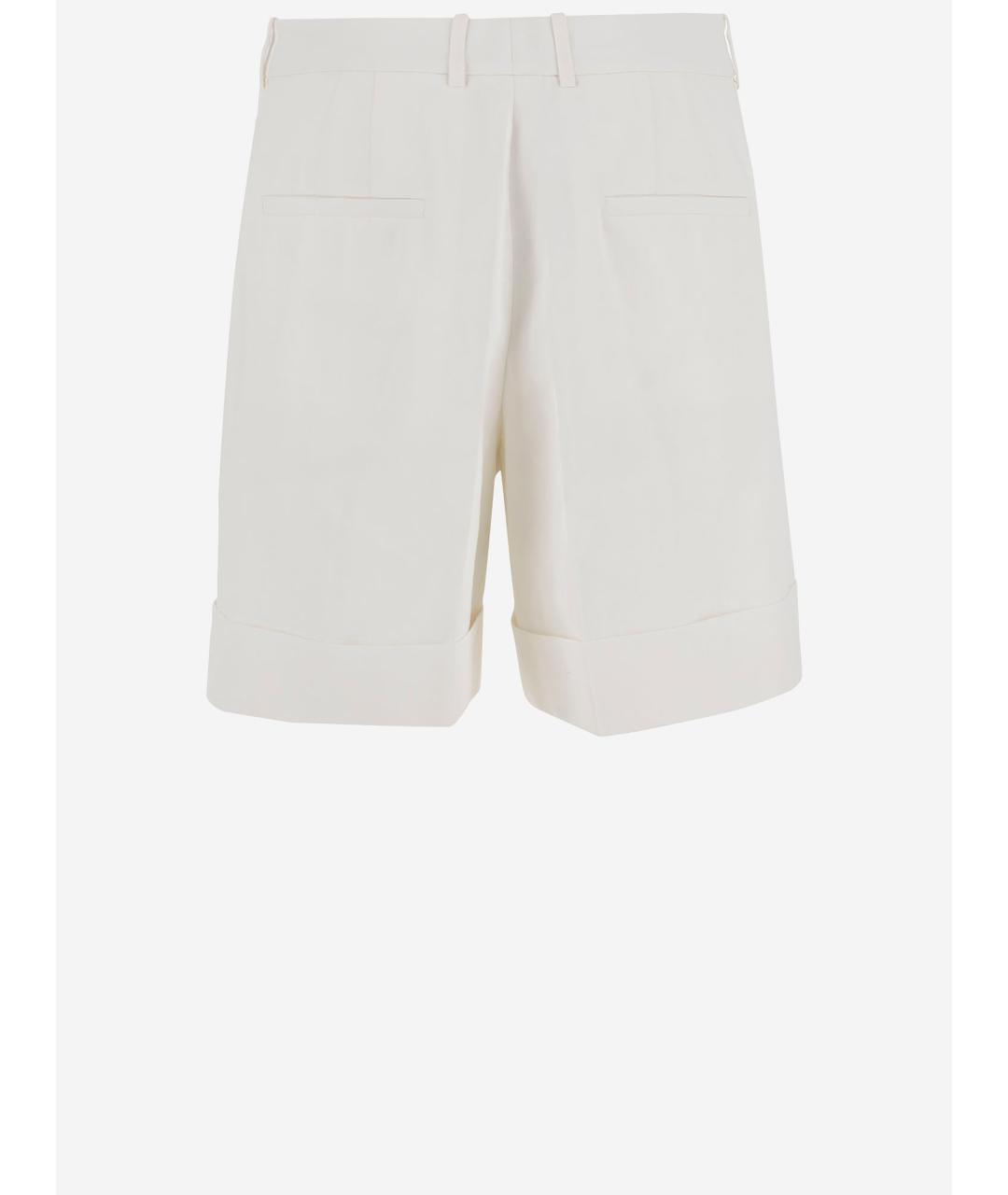 JIL SANDER Белые льняные шорты, фото 2