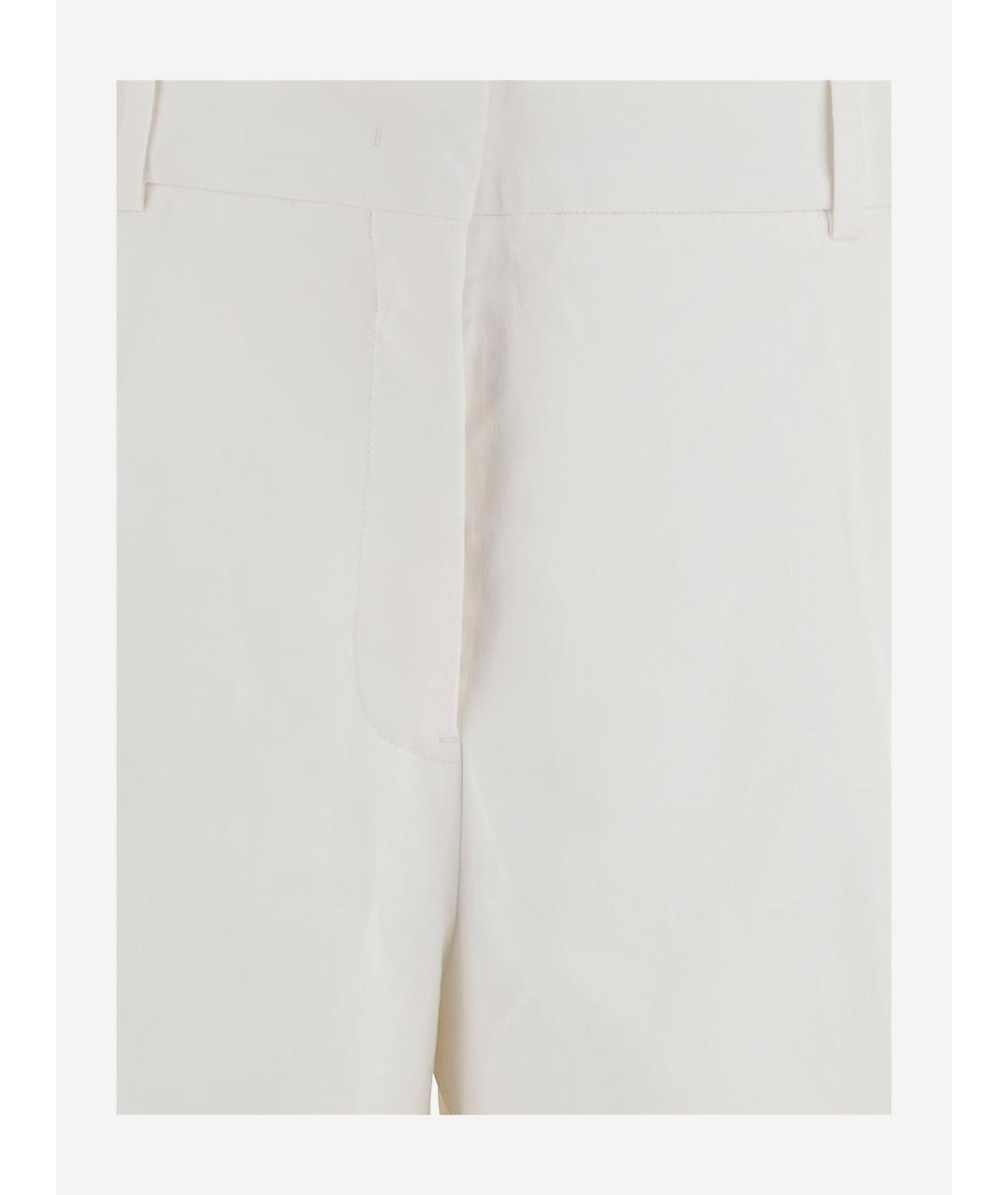 JIL SANDER Белые льняные шорты, фото 3