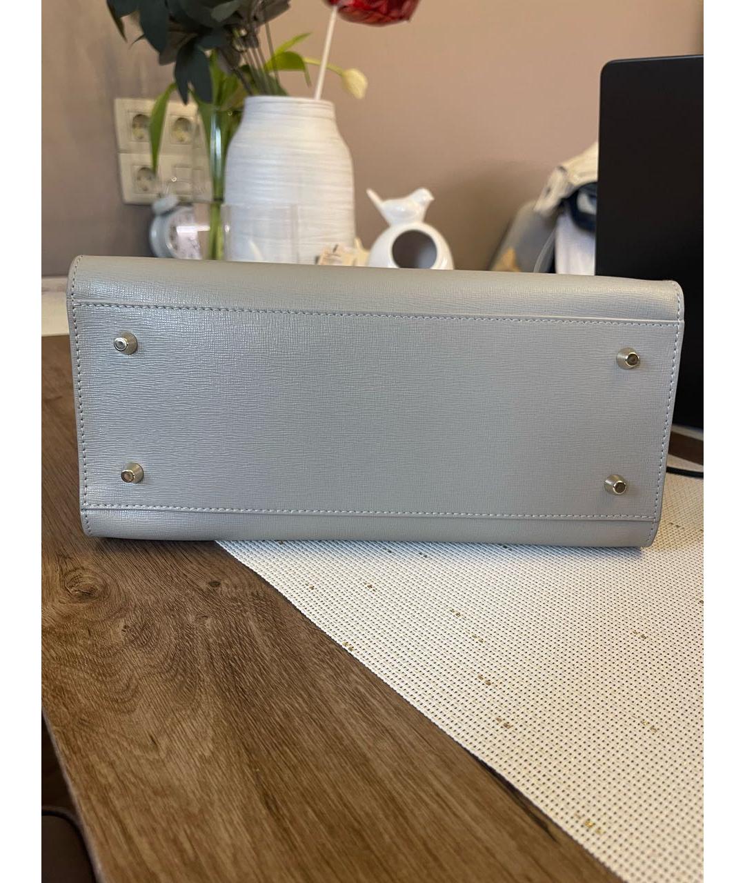 FURLA Серая кожаная сумка тоут, фото 4