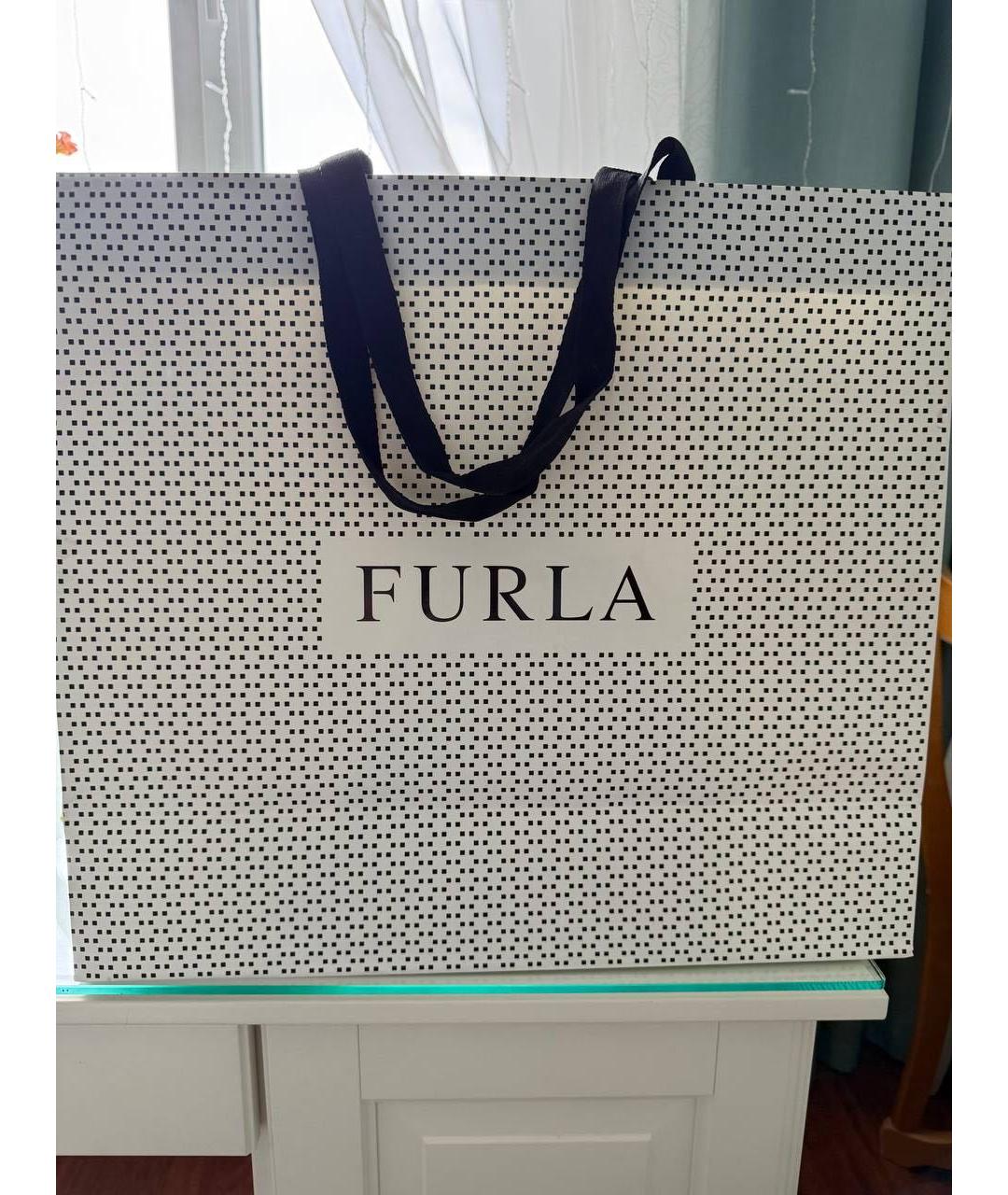 FURLA Серая кожаная сумка тоут, фото 7
