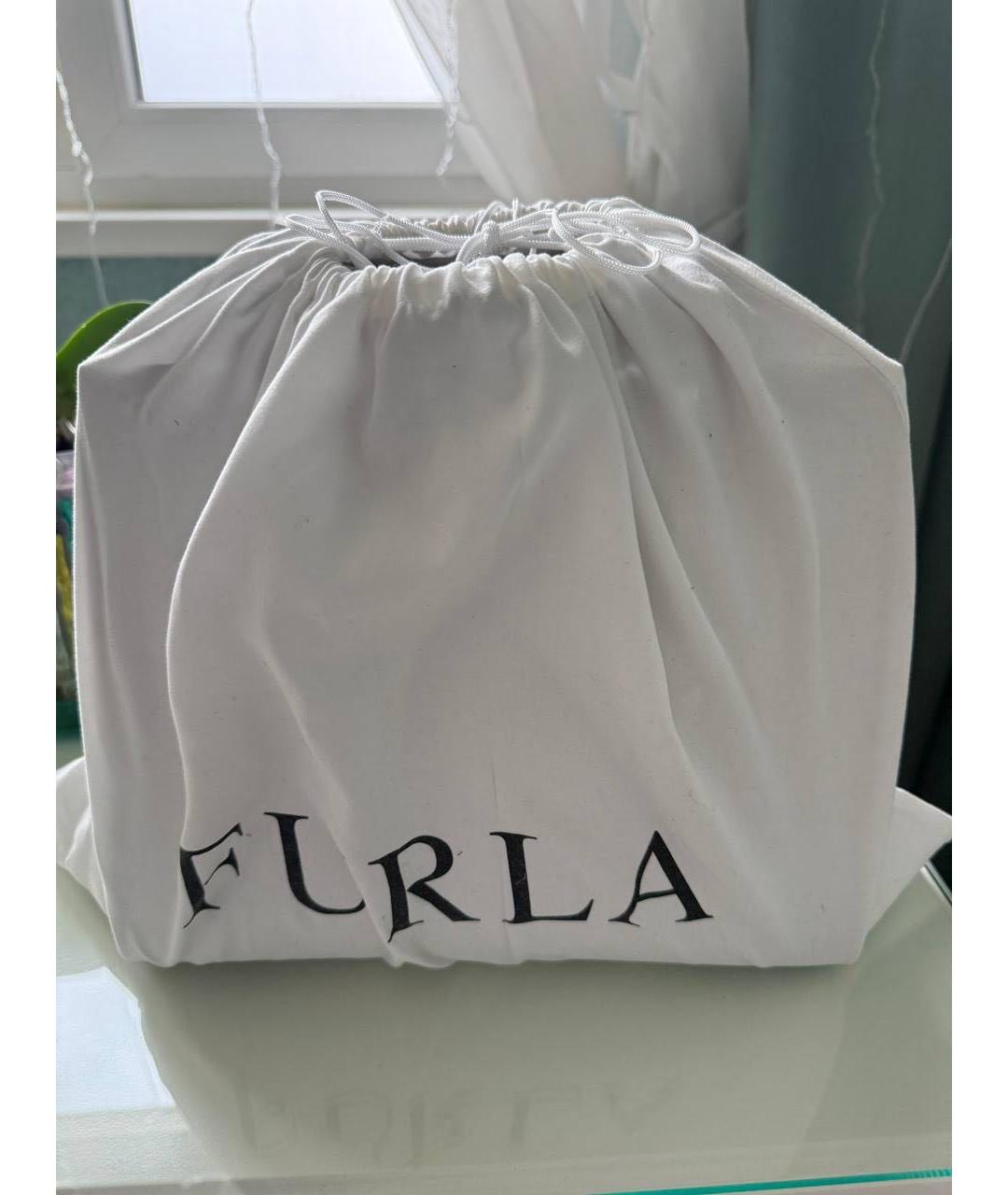 FURLA Серая кожаная сумка тоут, фото 8