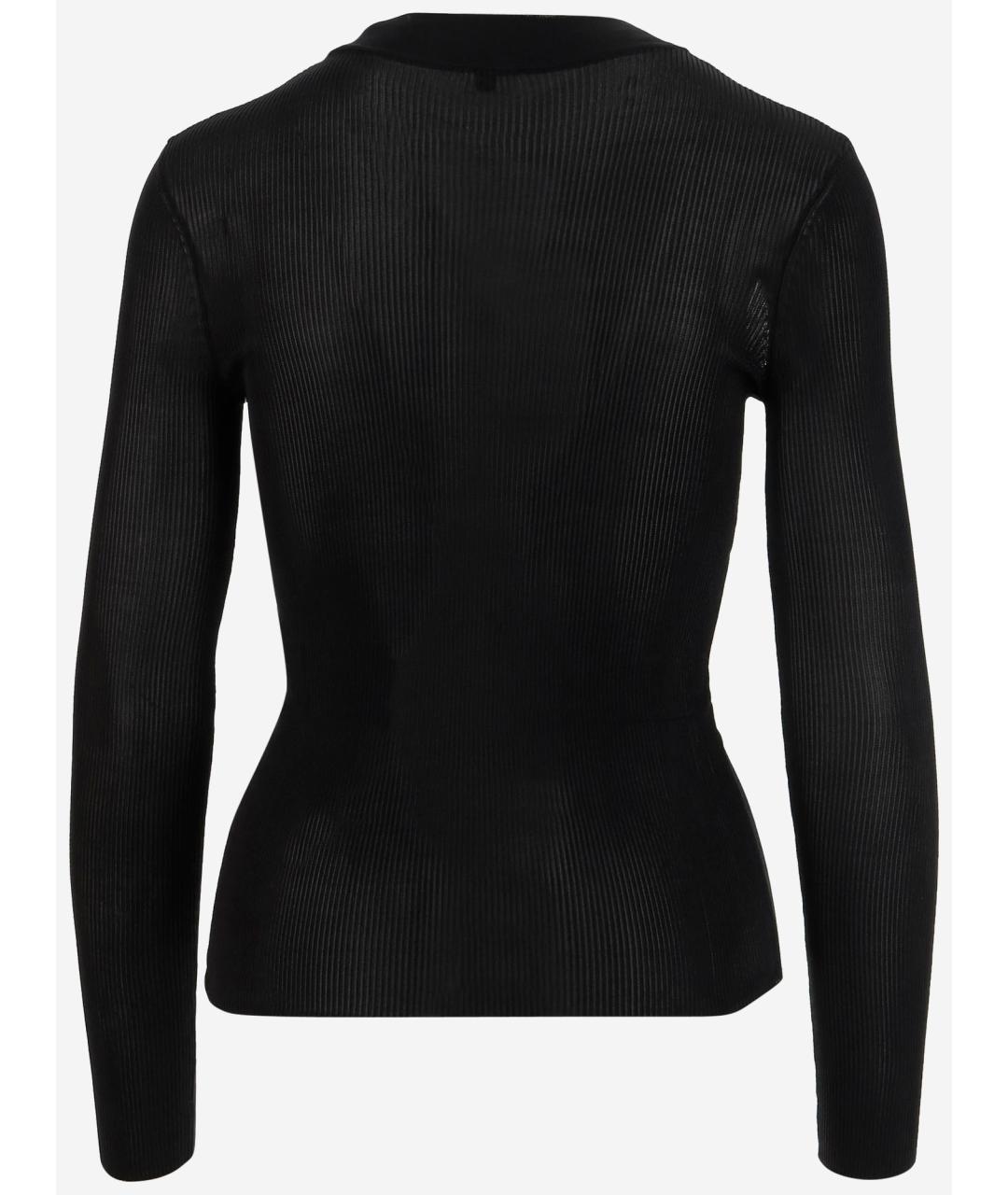 SAINT LAURENT Черный шелковый джемпер / свитер, фото 2