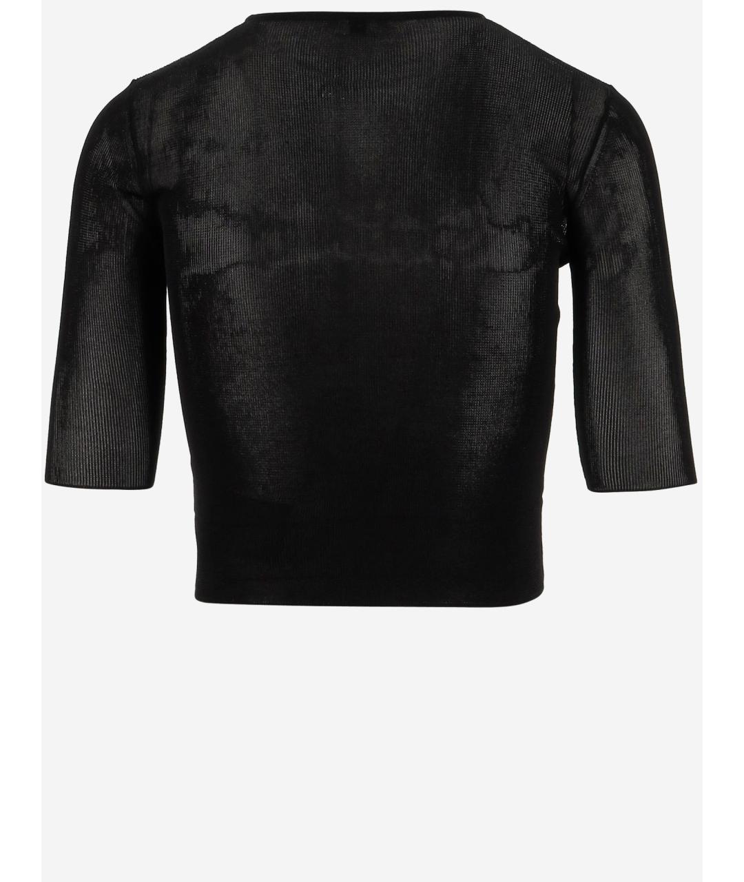 SAINT LAURENT Черная вискозная футболка, фото 2