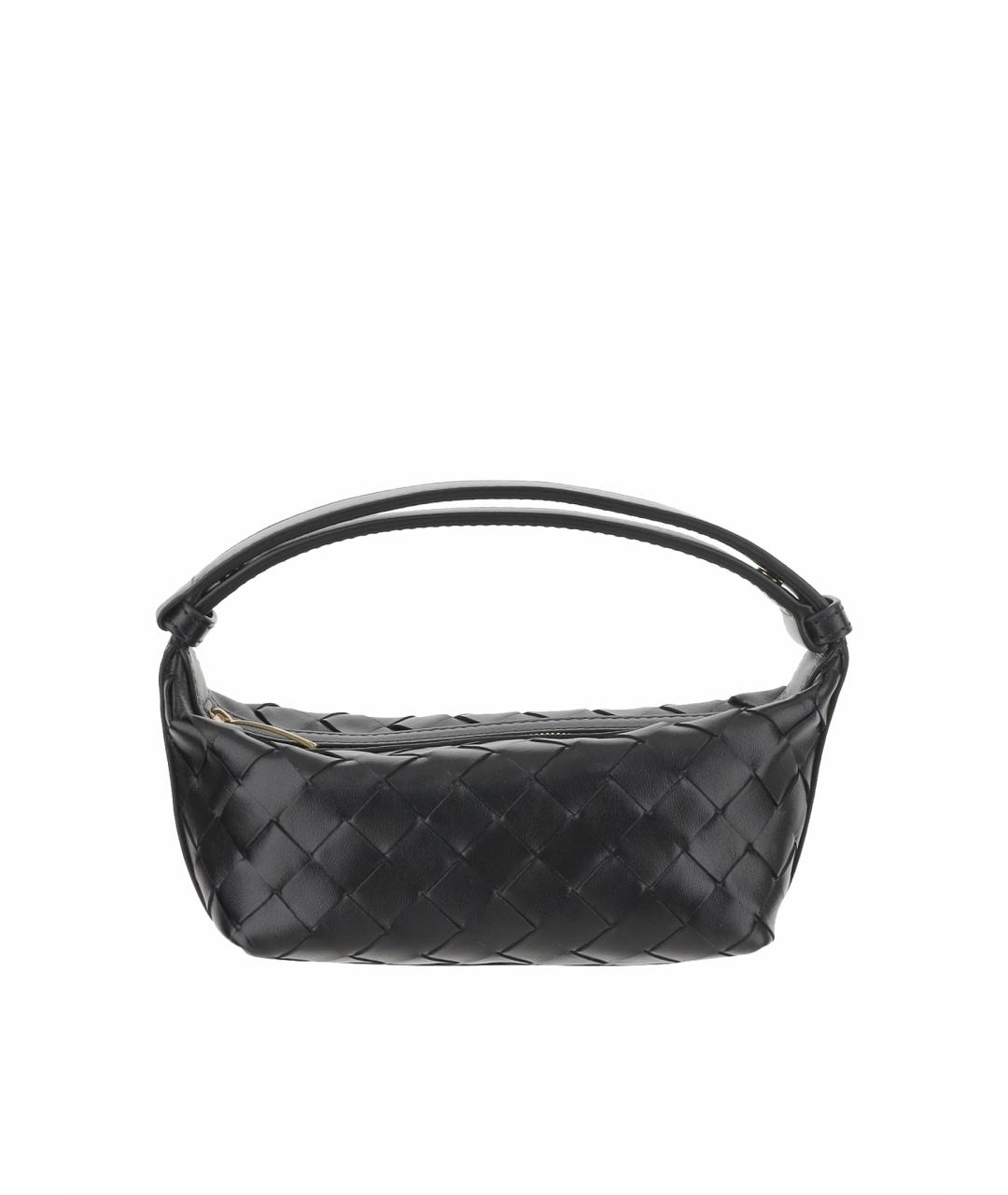 BOTTEGA VENETA Черная кожаная сумка с короткими ручками, фото 1