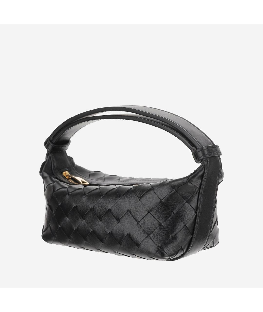 BOTTEGA VENETA Черная кожаная сумка с короткими ручками, фото 2