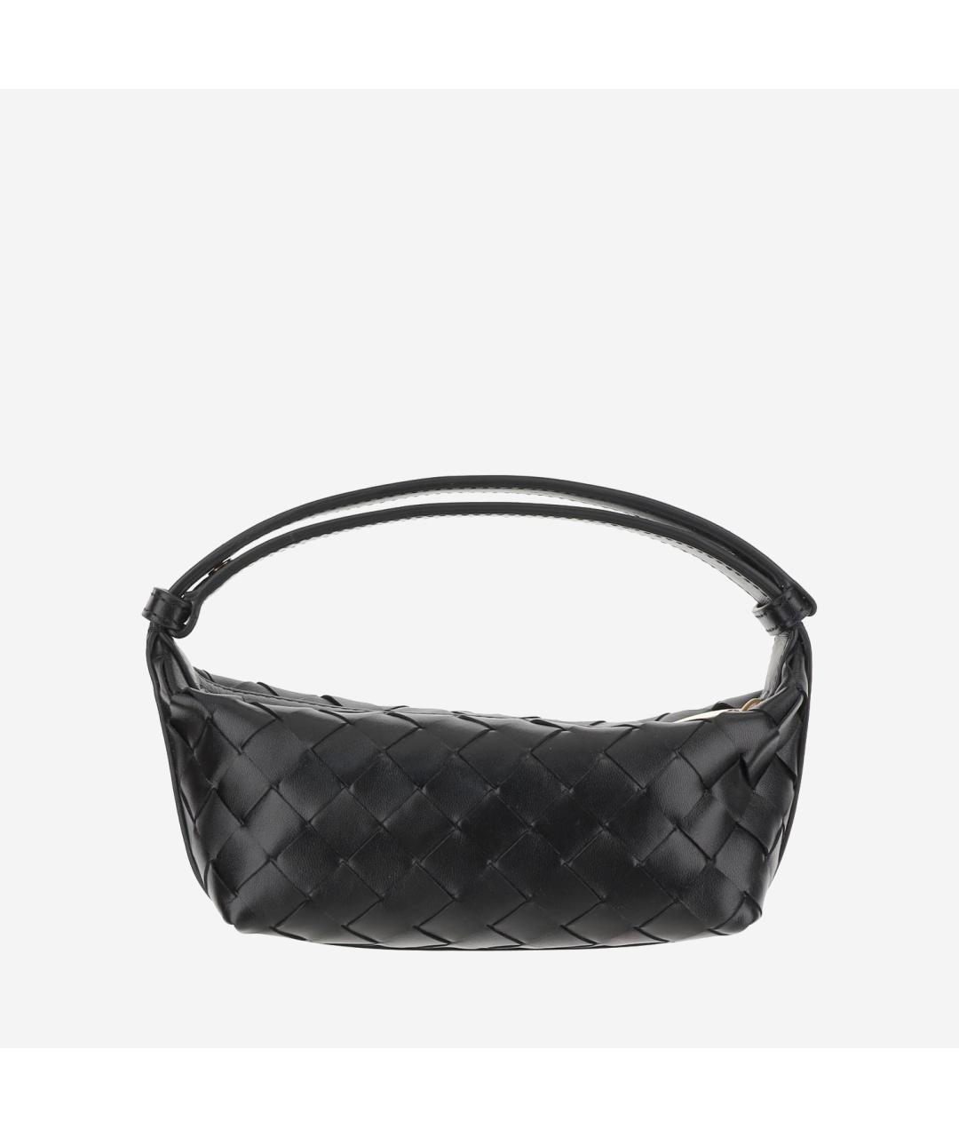 BOTTEGA VENETA Черная кожаная сумка с короткими ручками, фото 3