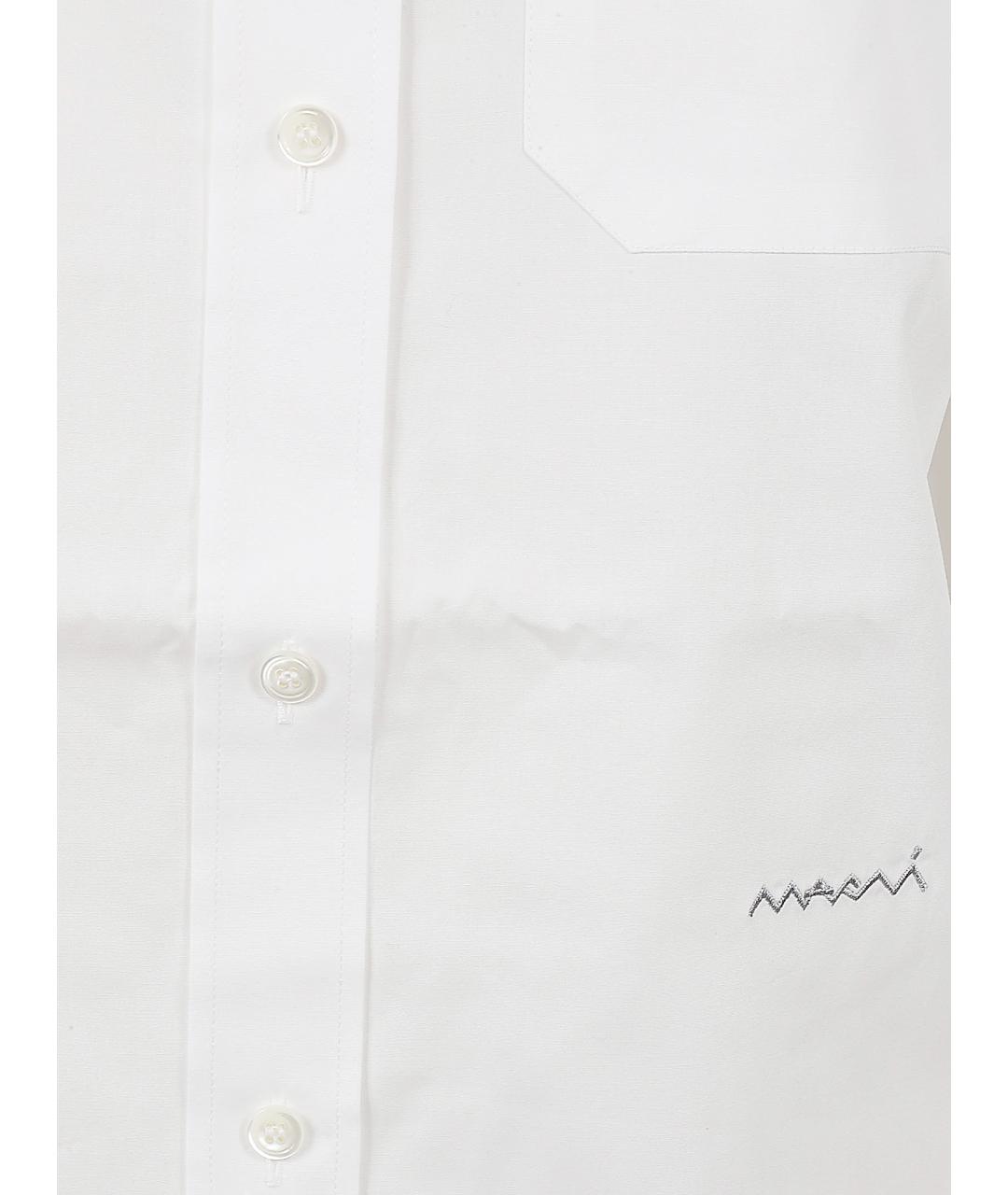 MARNI Белая хлопковая рубашка, фото 3