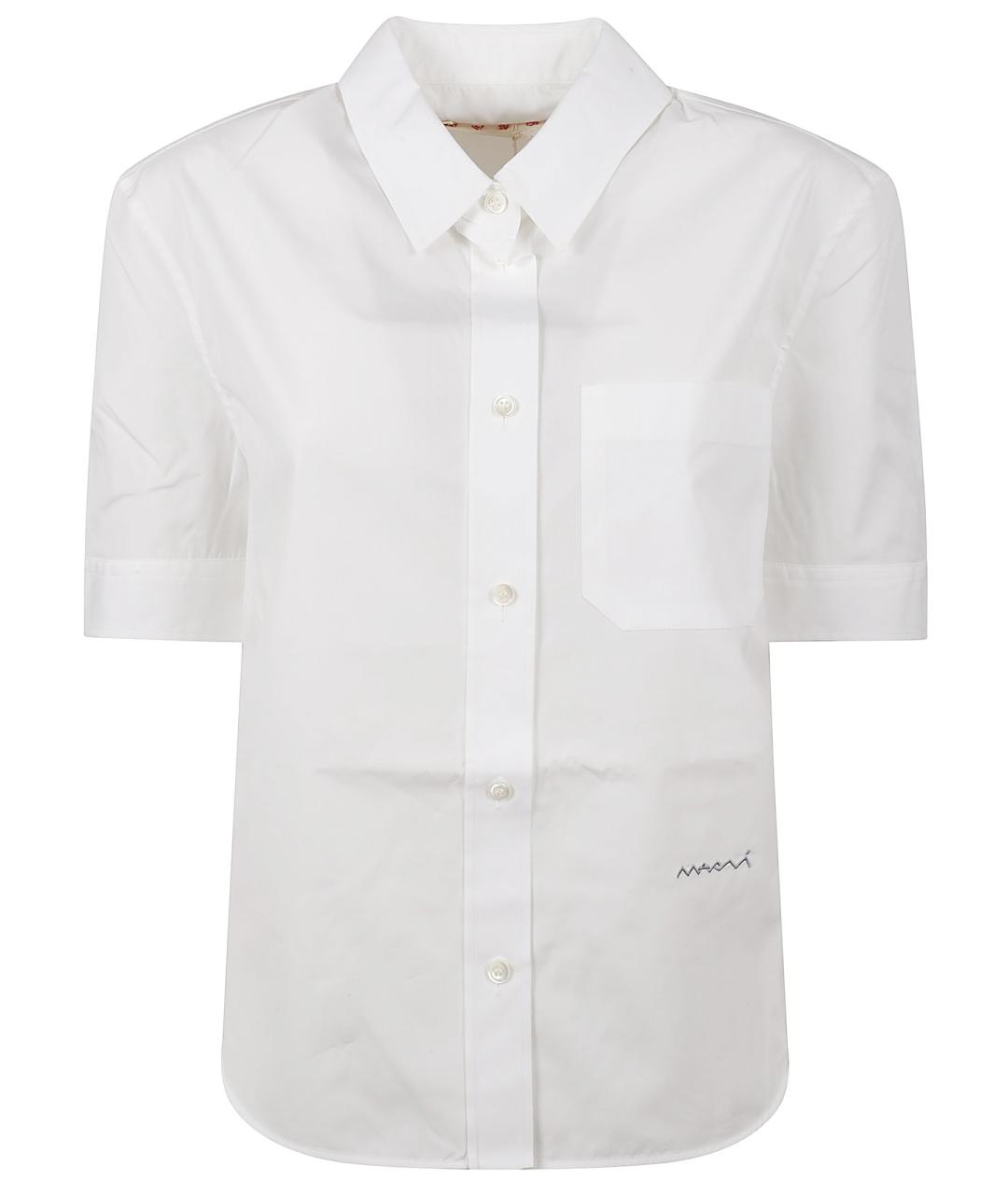 MARNI Белая хлопковая рубашка, фото 1