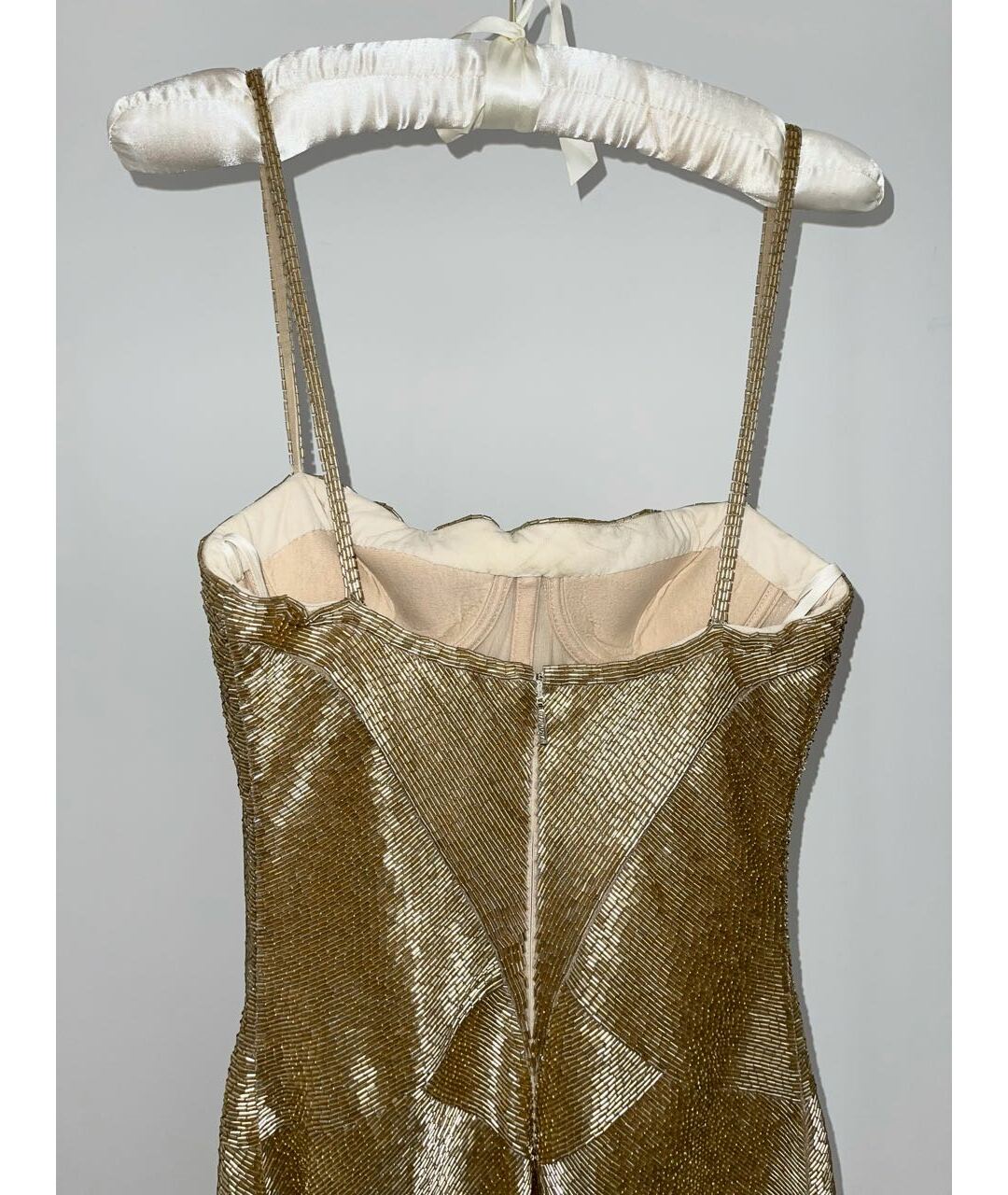 ROBERTO CAVALLI Золотое полиамидовое вечернее платье, фото 4