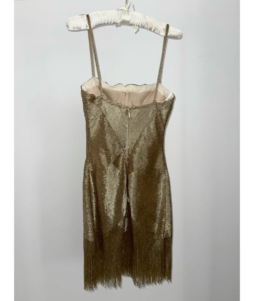 ROBERTO CAVALLI Золотое полиамидовое вечернее платье, фото 2