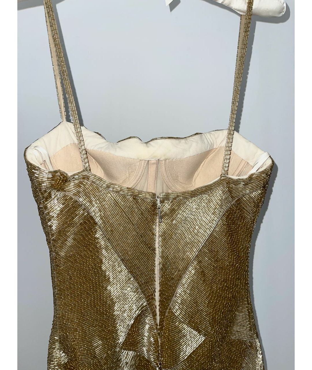 ROBERTO CAVALLI Золотое полиамидовое вечернее платье, фото 8