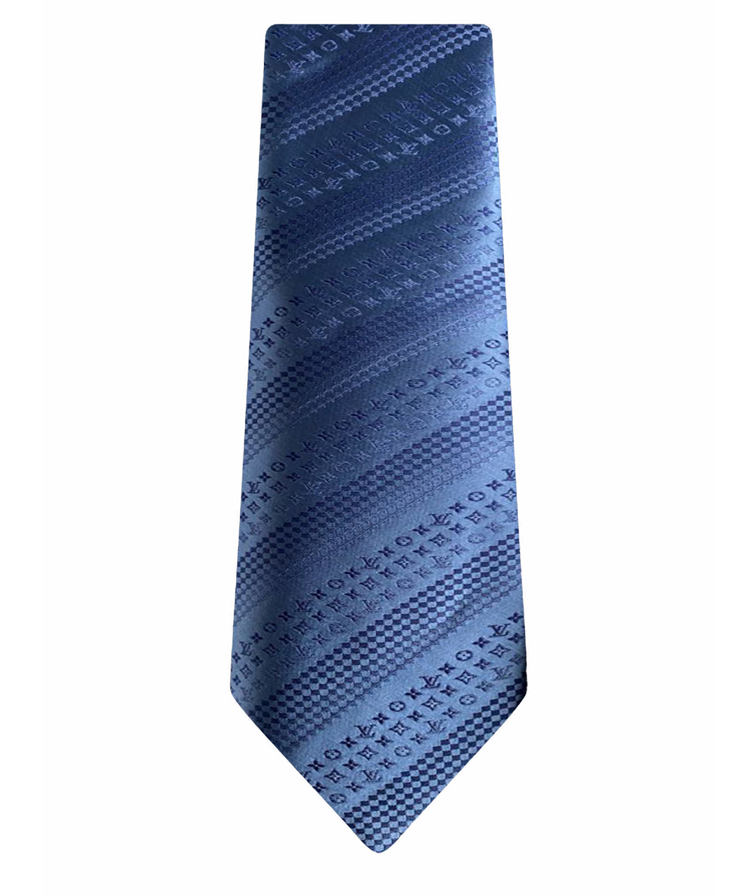LOUIS VUITTON PRE-OWNED Голубой шелковый галстук, фото 1
