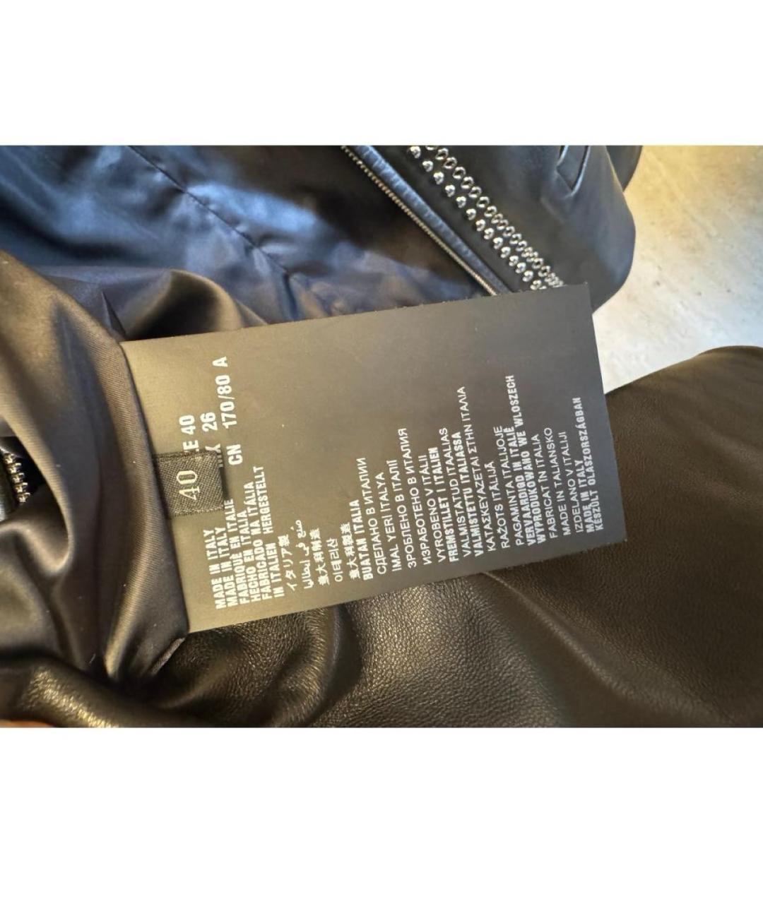 PRADA Черная кожаная куртка, фото 5
