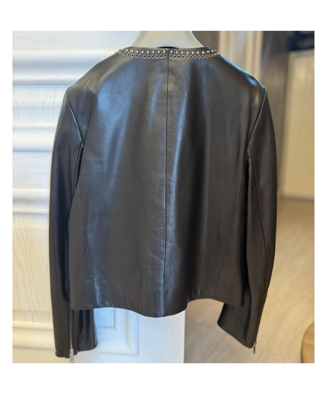 PRADA Черная кожаная куртка, фото 2