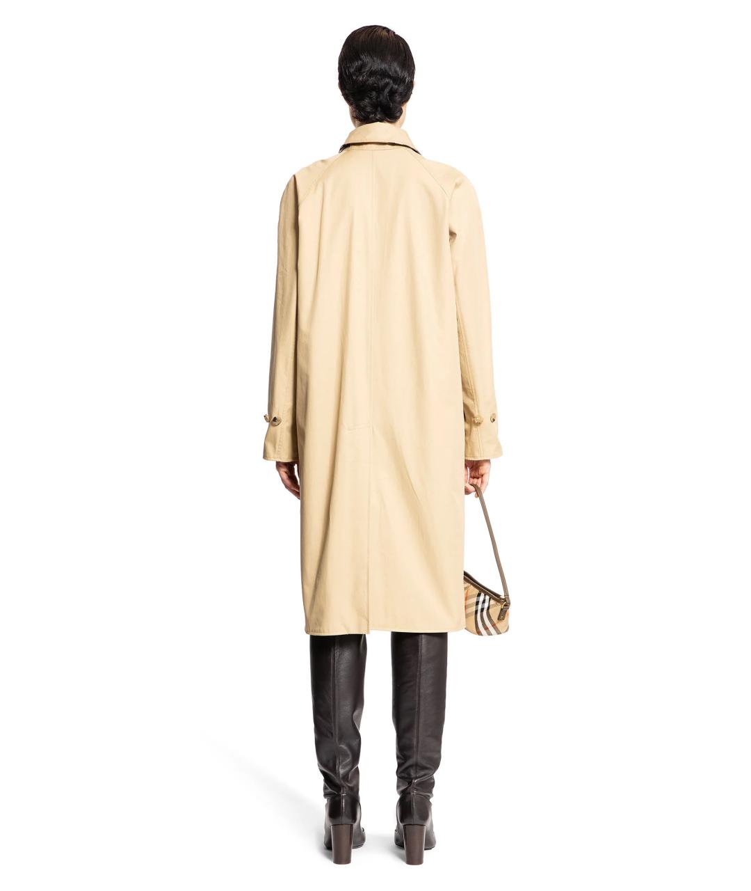 BURBERRY Бежевое хлопковое пальто, фото 7