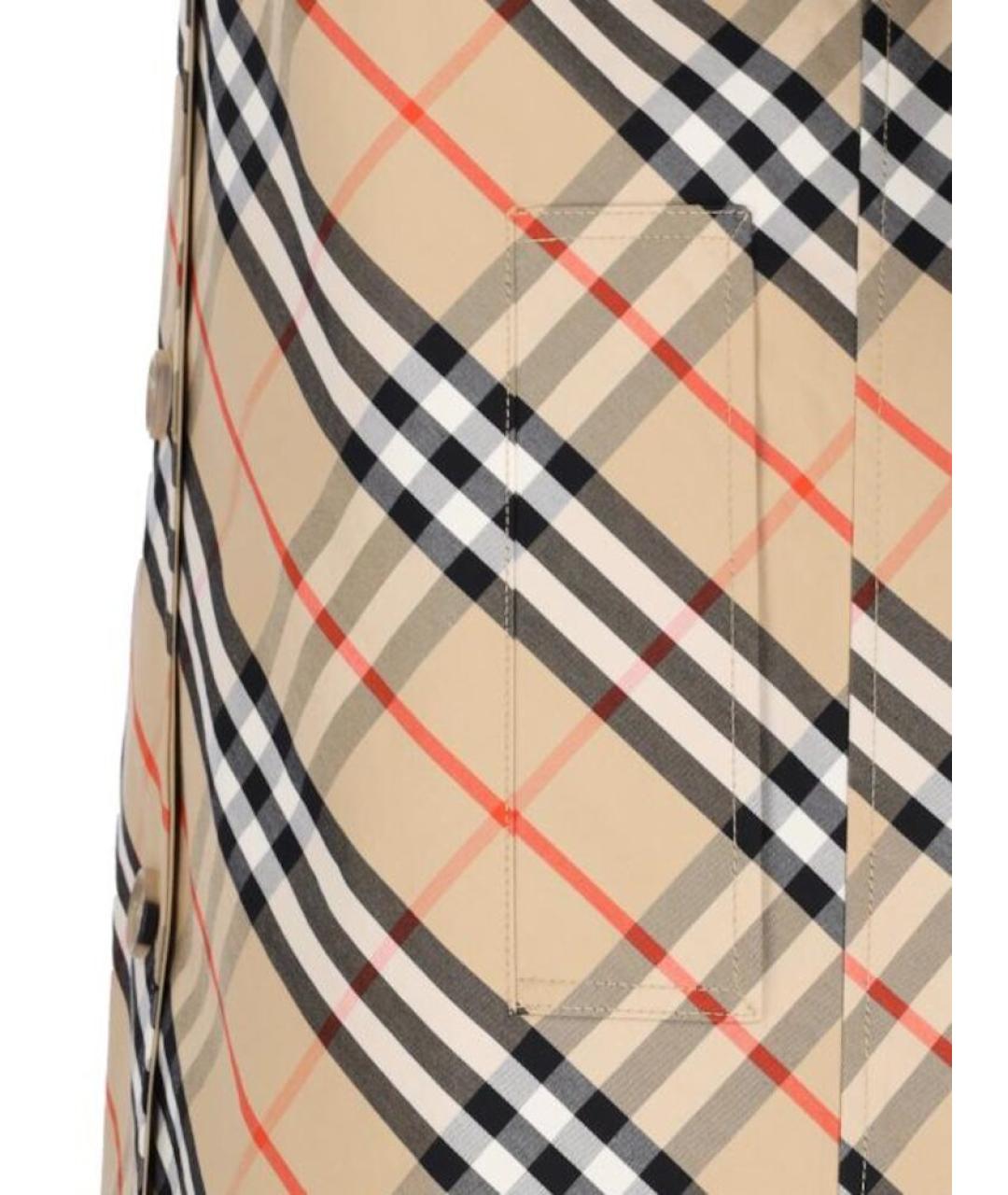 BURBERRY Бежевое хлопковое пальто, фото 5