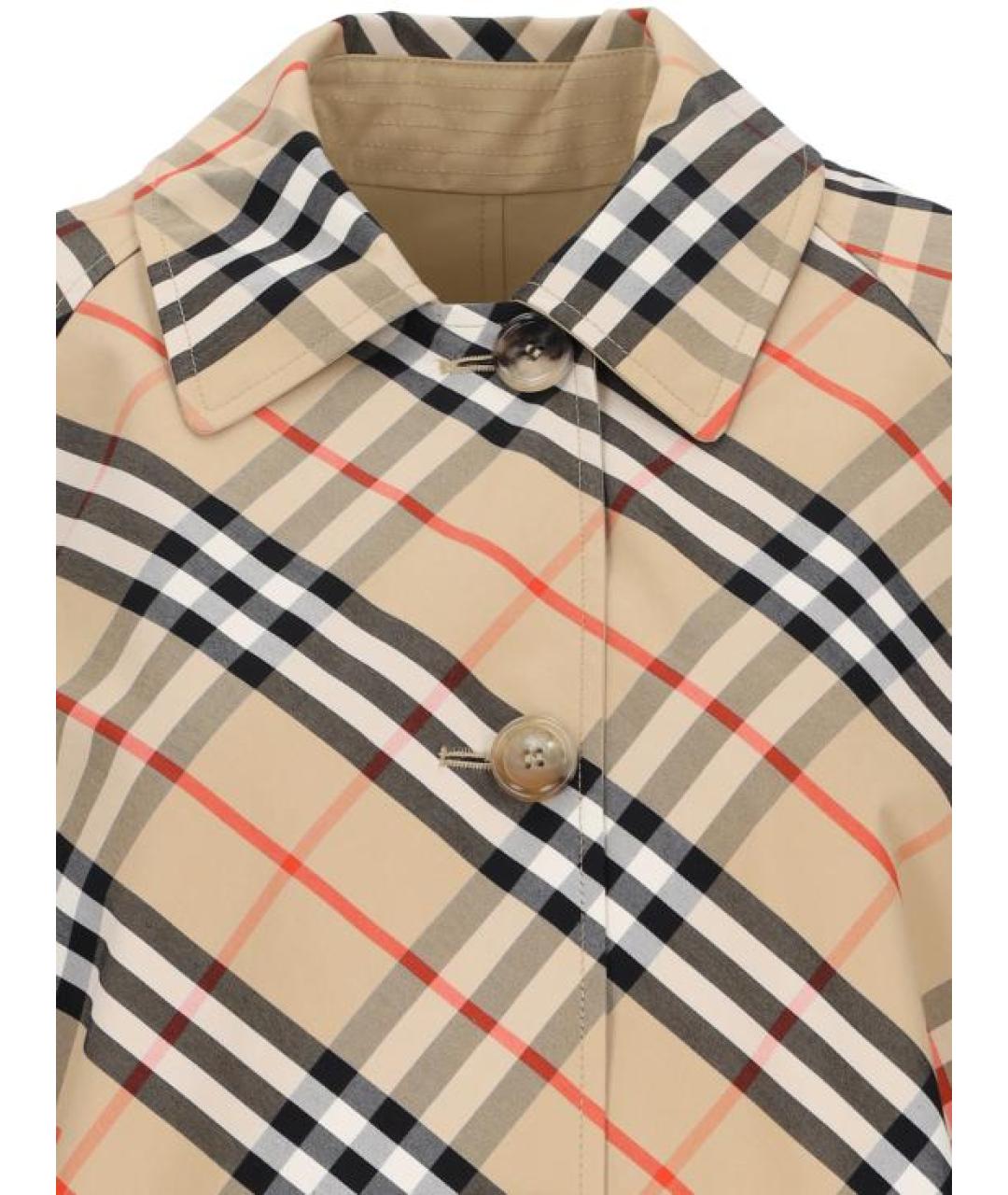BURBERRY Бежевое хлопковое пальто, фото 3