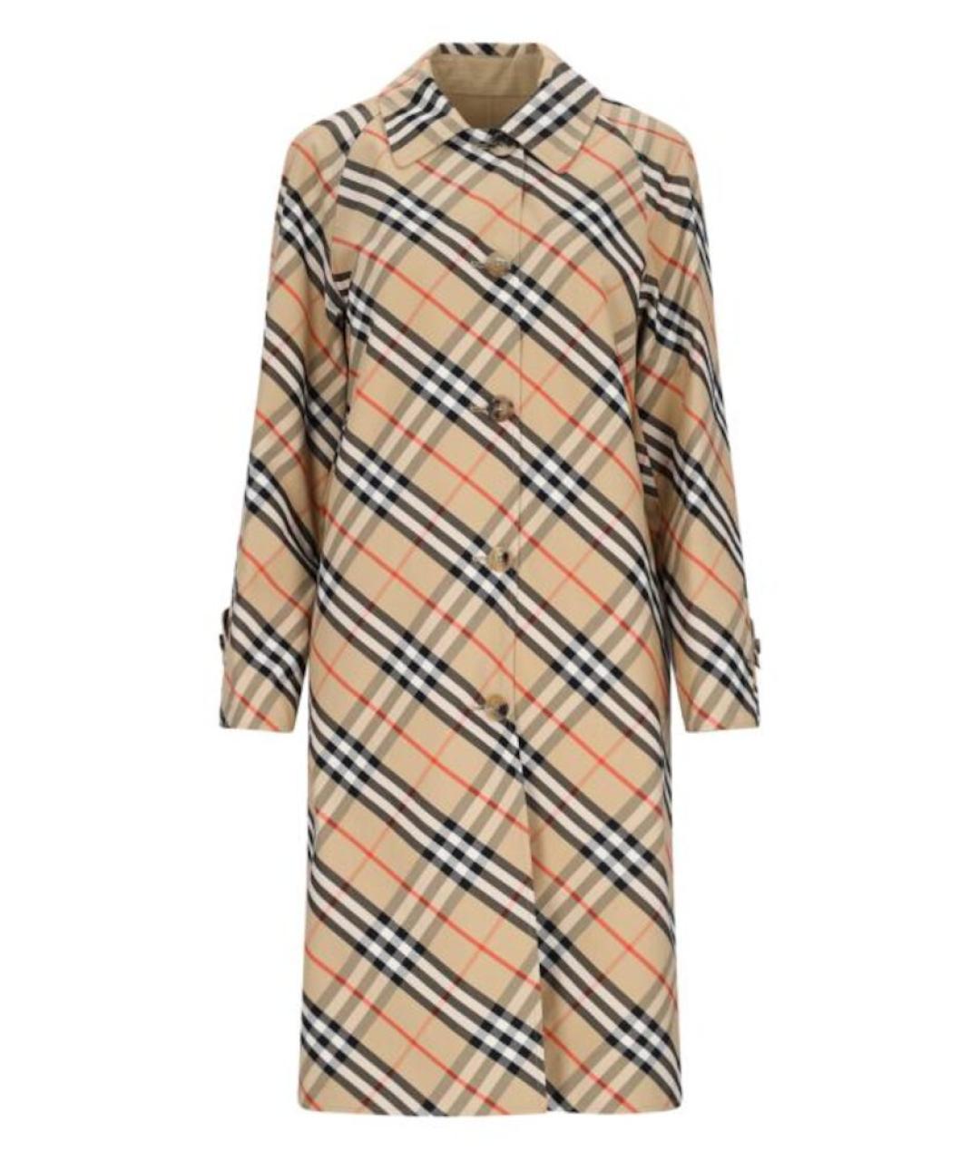 BURBERRY Бежевое хлопковое пальто, фото 1