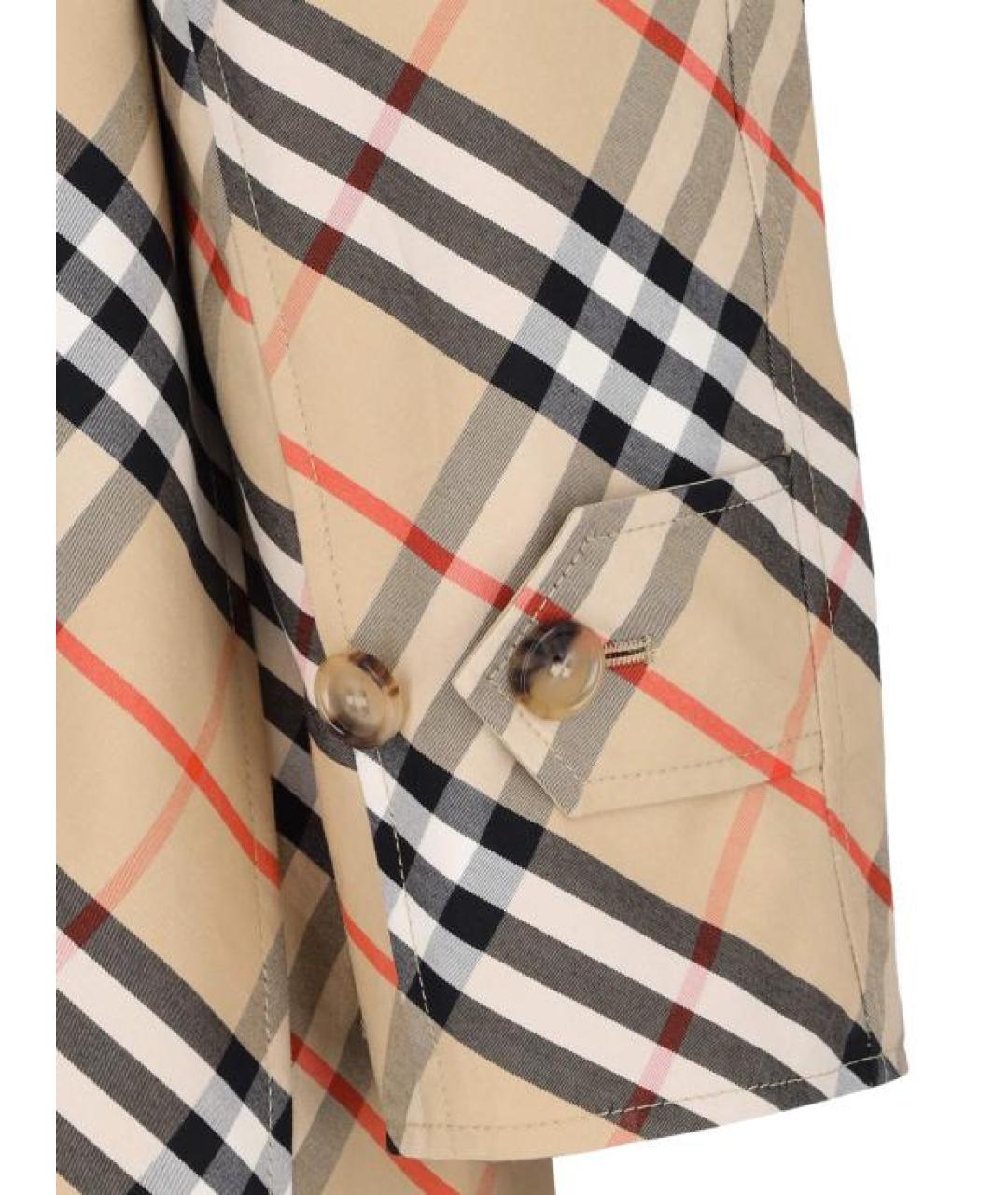 BURBERRY Бежевое хлопковое пальто, фото 4
