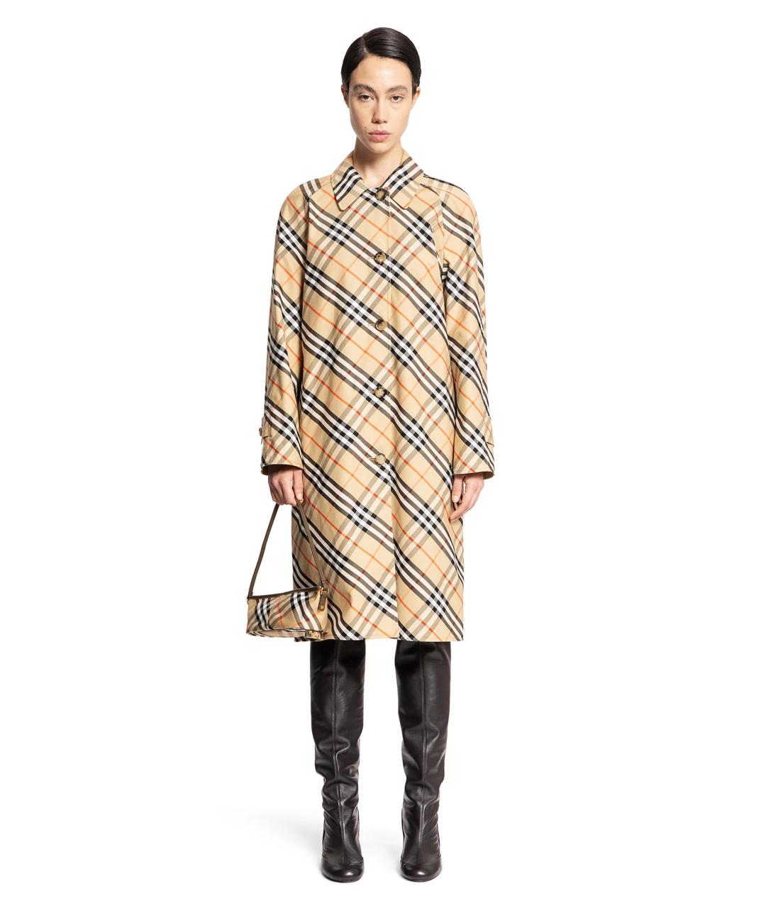 BURBERRY Бежевое хлопковое пальто, фото 2